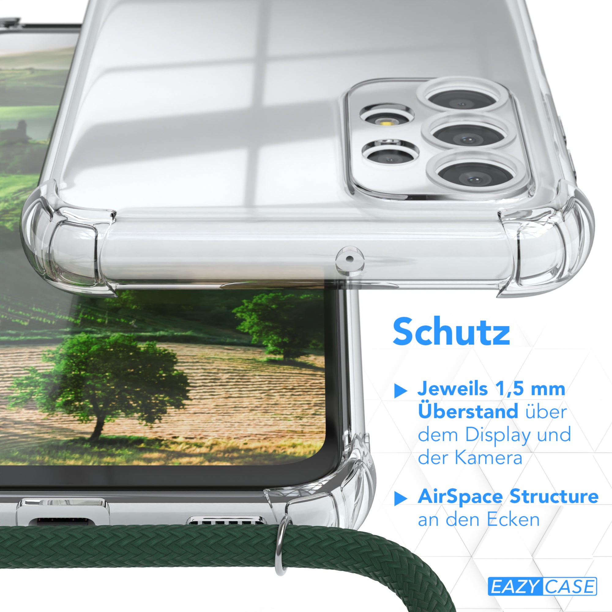 Galaxy A23 5G transparente Hülle + Kordel