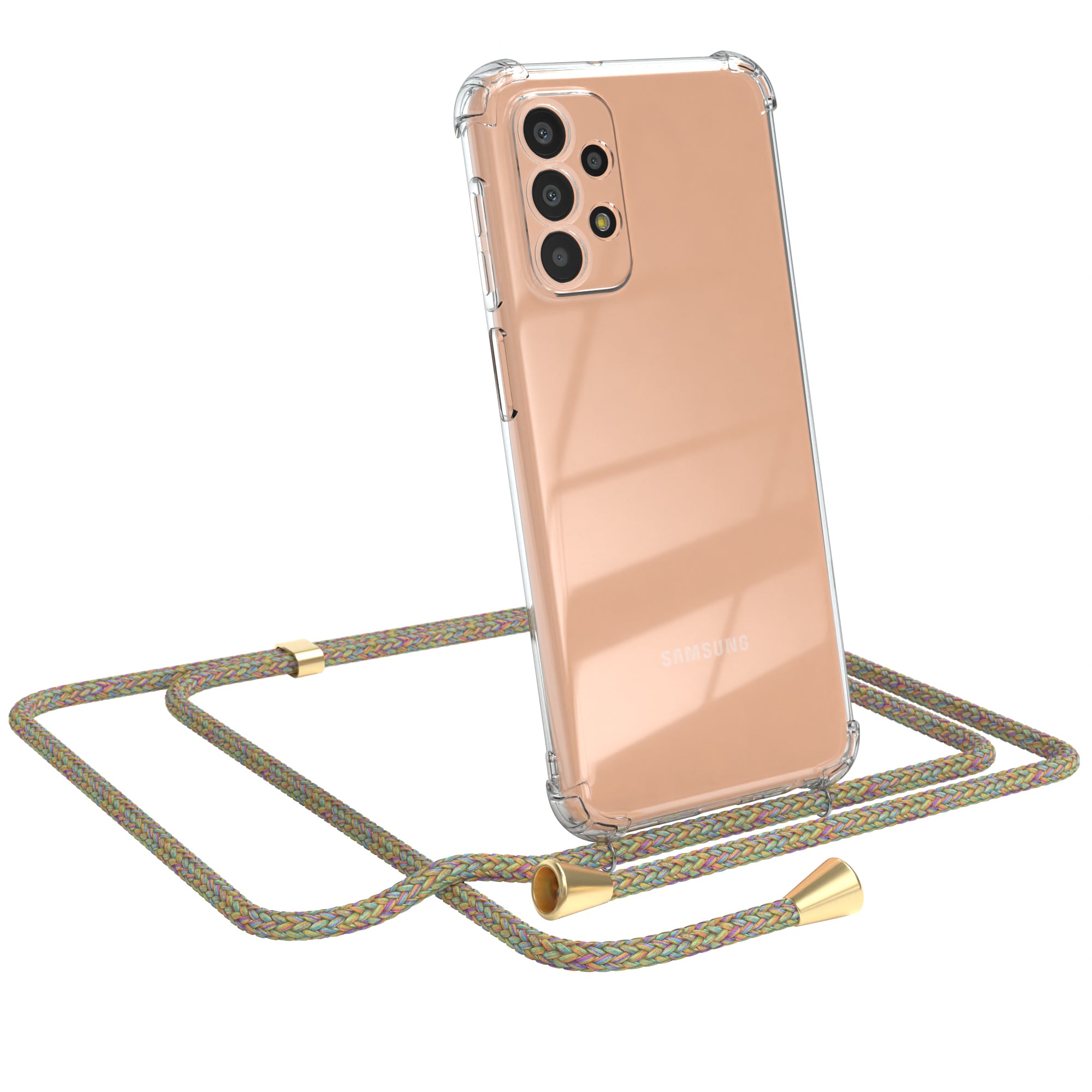 Galaxy A23 5G transparente Hülle + Kordel