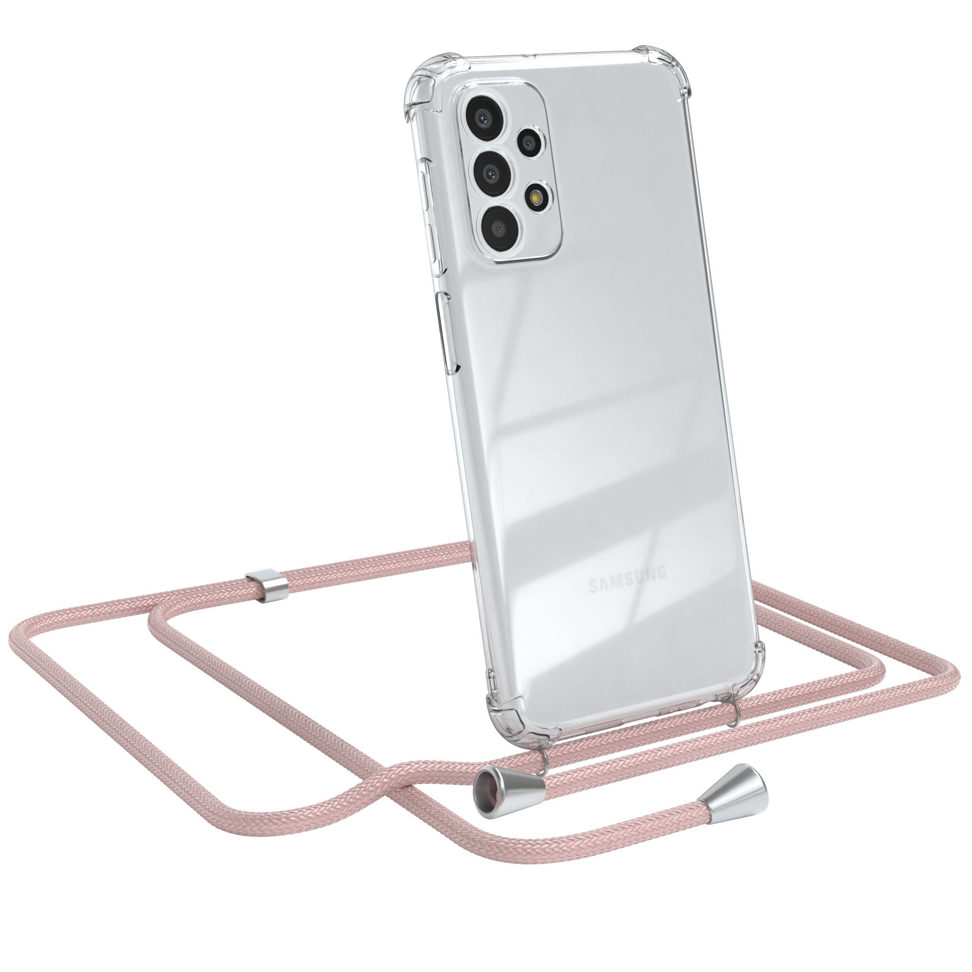 Galaxy A23 5G transparente Hülle + Kordel
