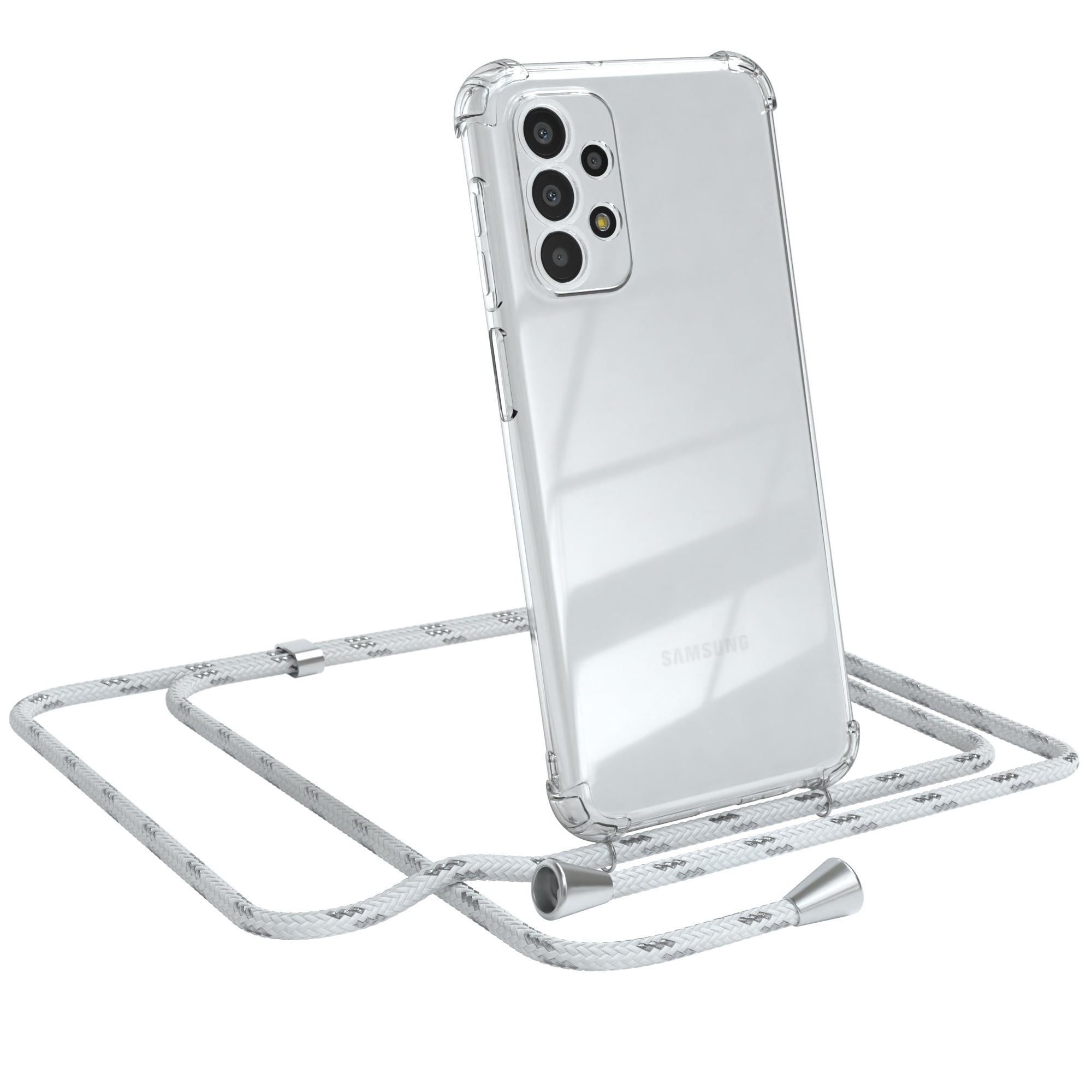 Galaxy A23 5G transparente Hülle + Kordel