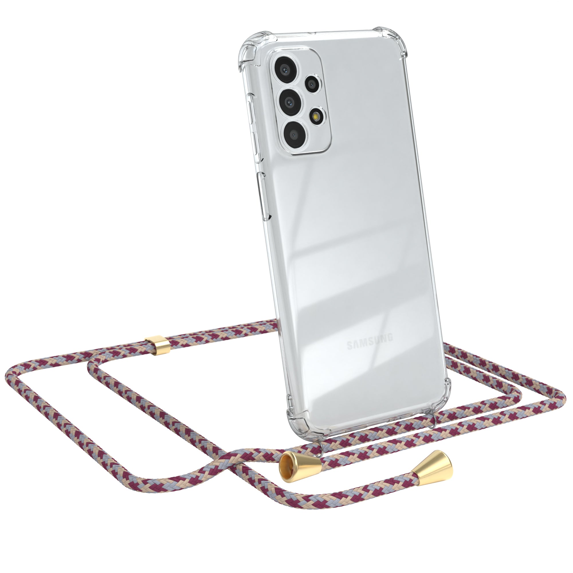 Galaxy A23 5G transparente Hülle + Kordel