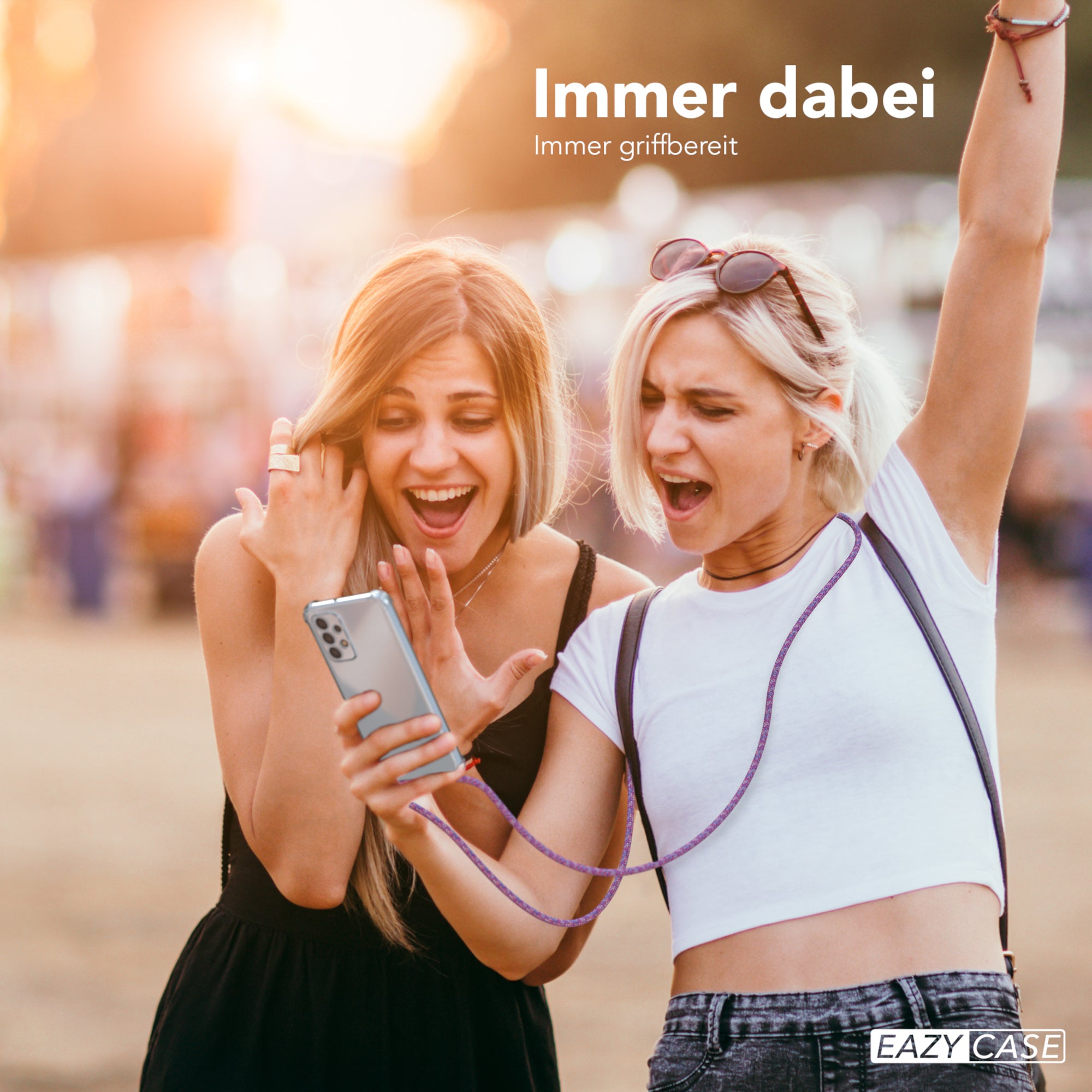 Galaxy A23 5G transparente Hülle + Kordel