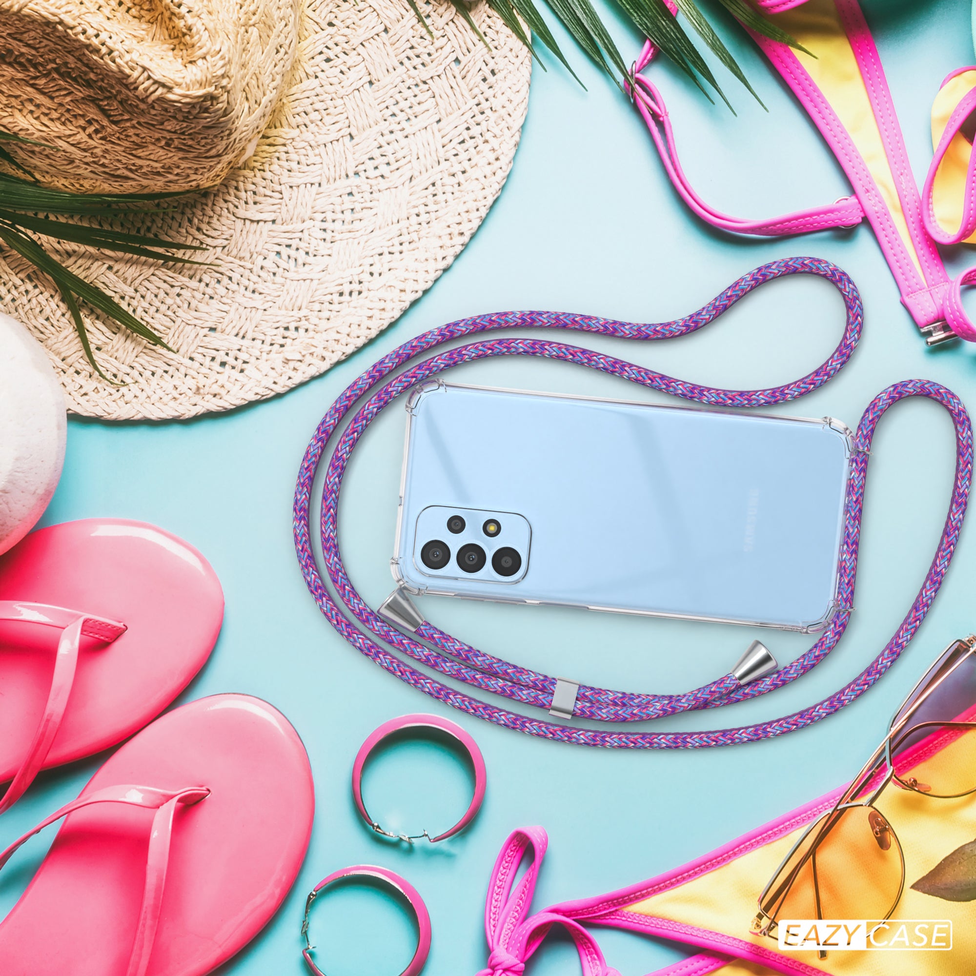 Galaxy A23 5G transparente Hülle + Kordel