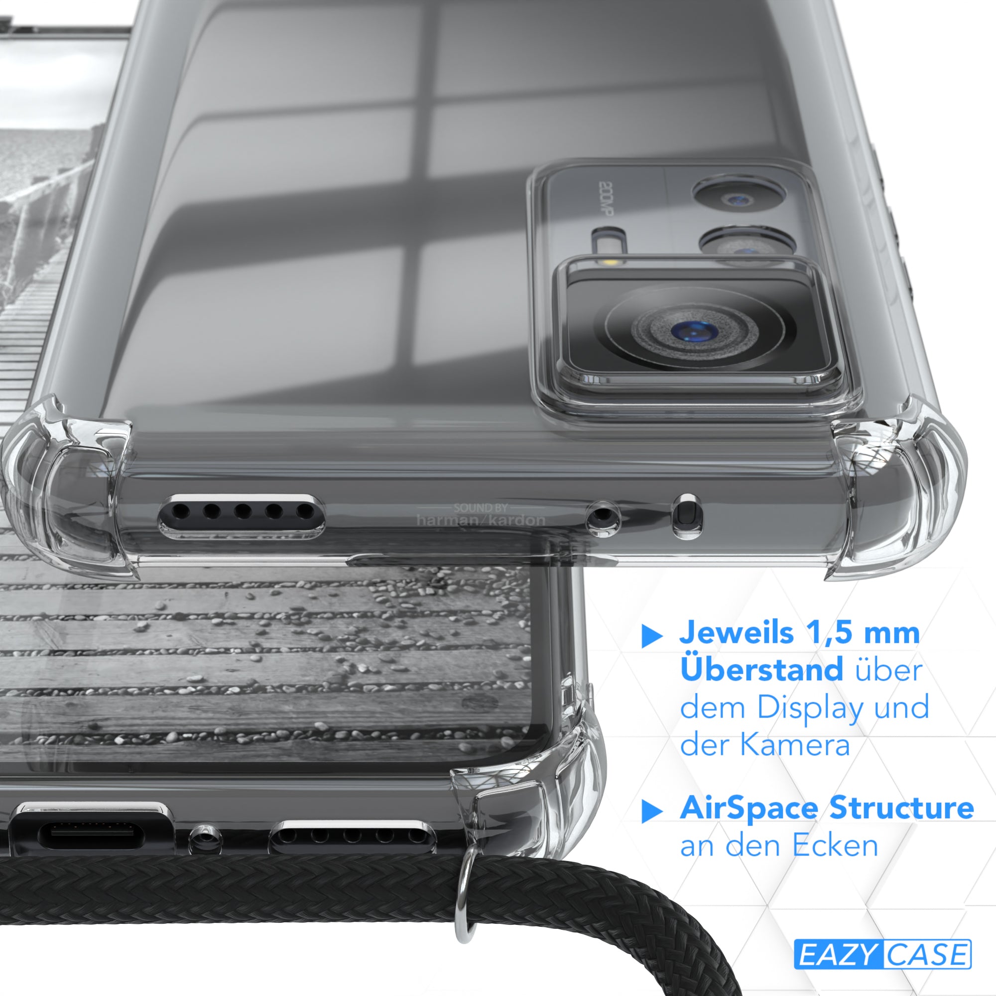 Xiaomi 12T / 12T Pro transparente Hülle + Kordel