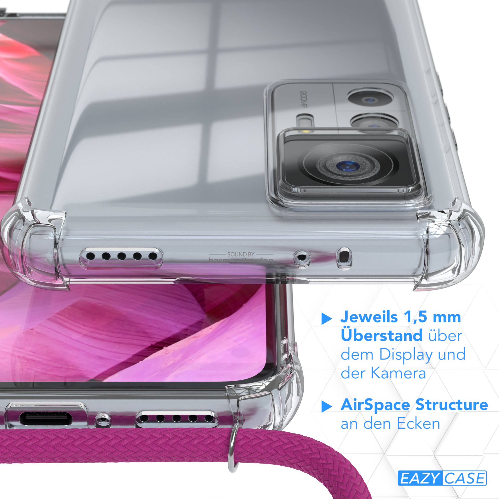 Xiaomi 12T / 12T Pro transparente Hülle + Kordel