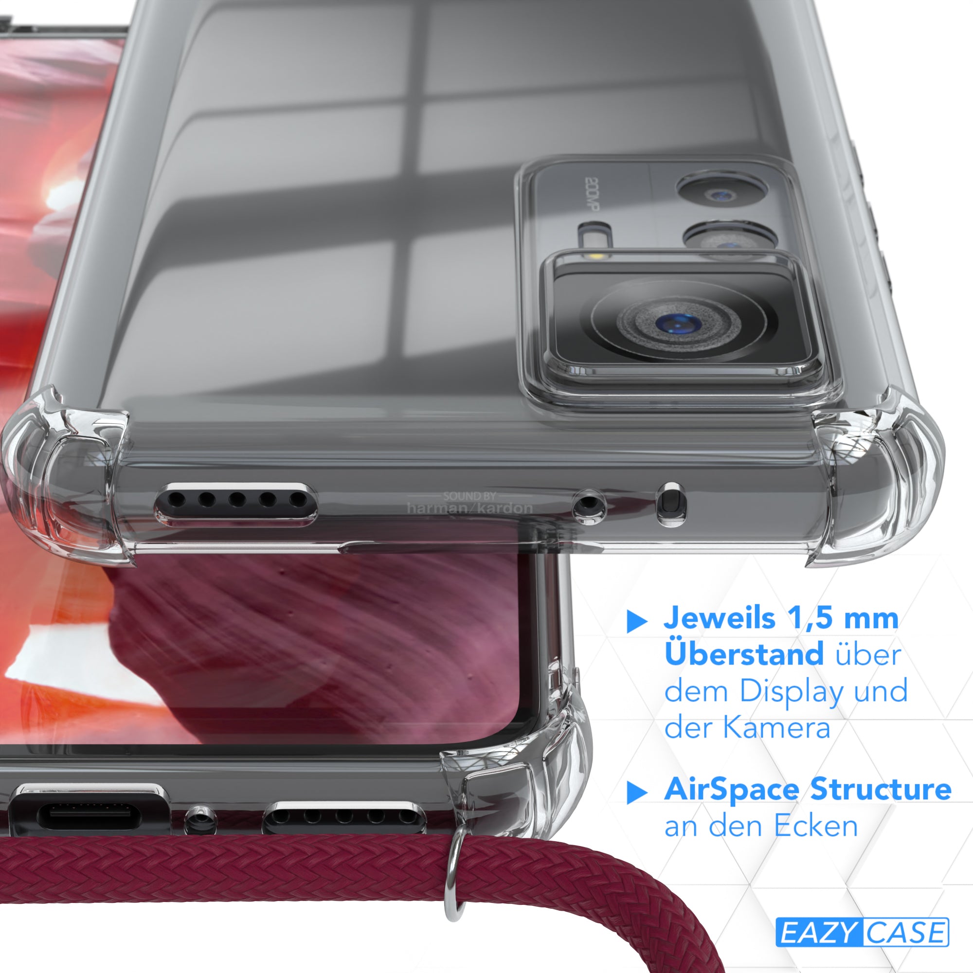 Xiaomi 12T / 12T Pro transparente Hülle + Kordel