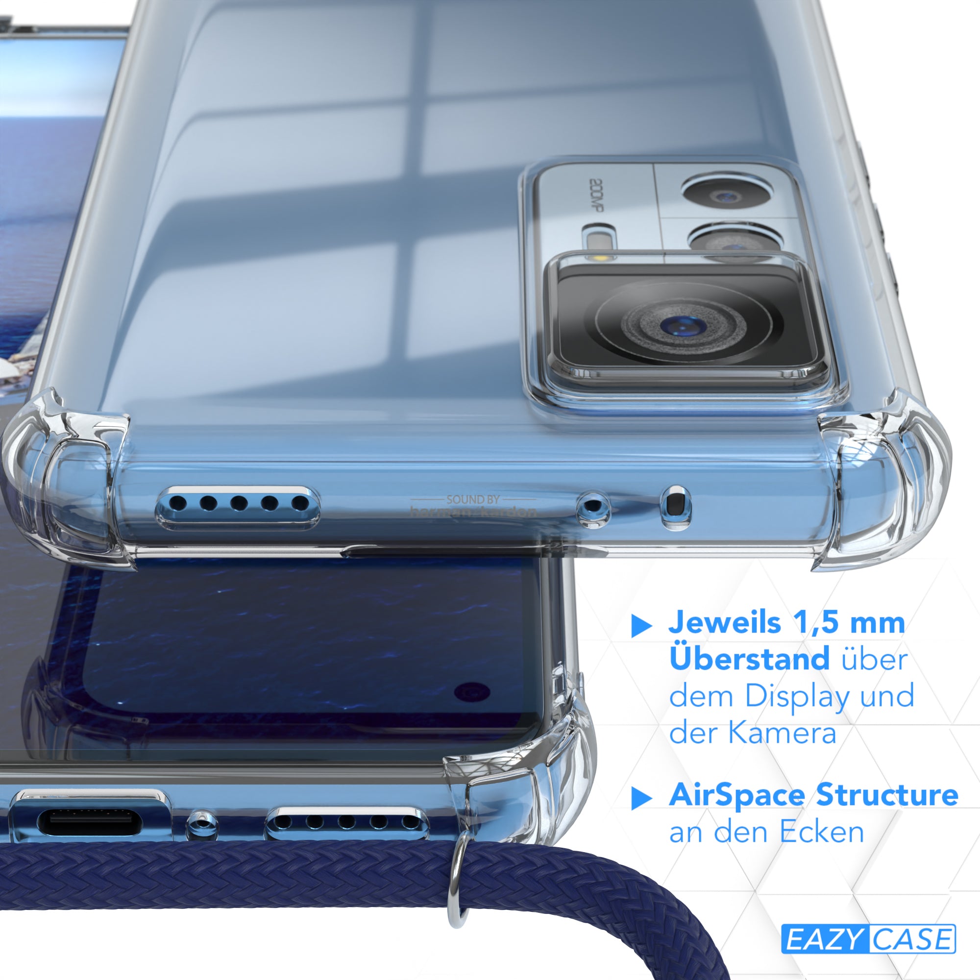 Xiaomi 12T / 12T Pro transparente Hülle + Kordel