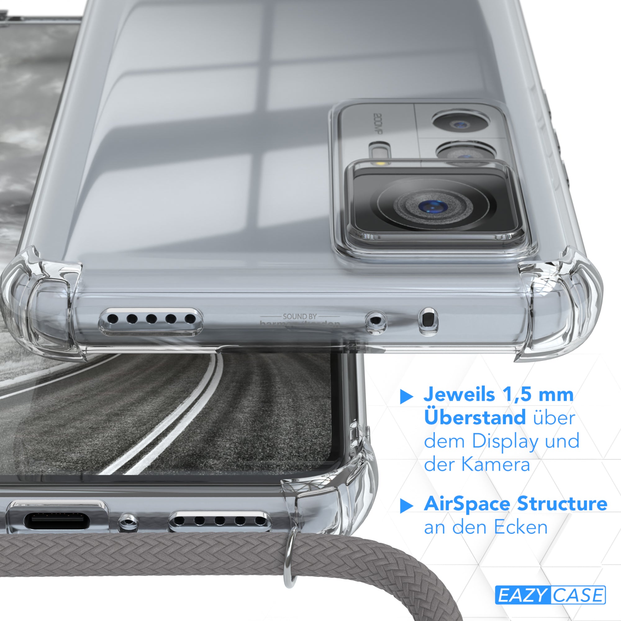 Xiaomi 12T / 12T Pro transparente Hülle + Kordel
