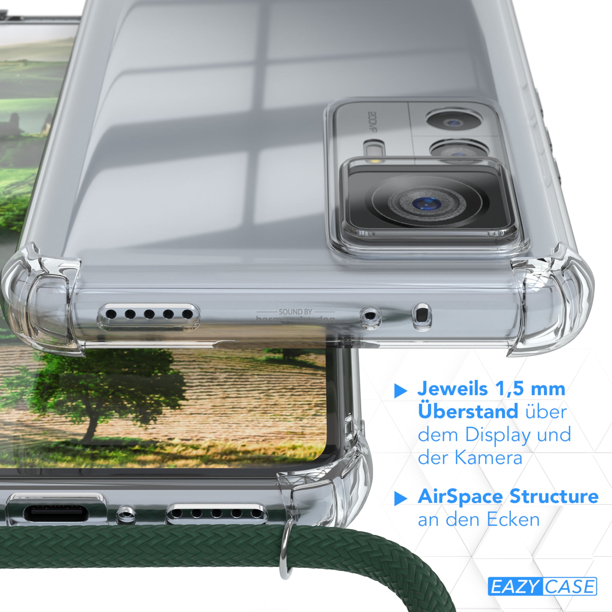 Xiaomi 12T / 12T Pro transparente Hülle + Kordel