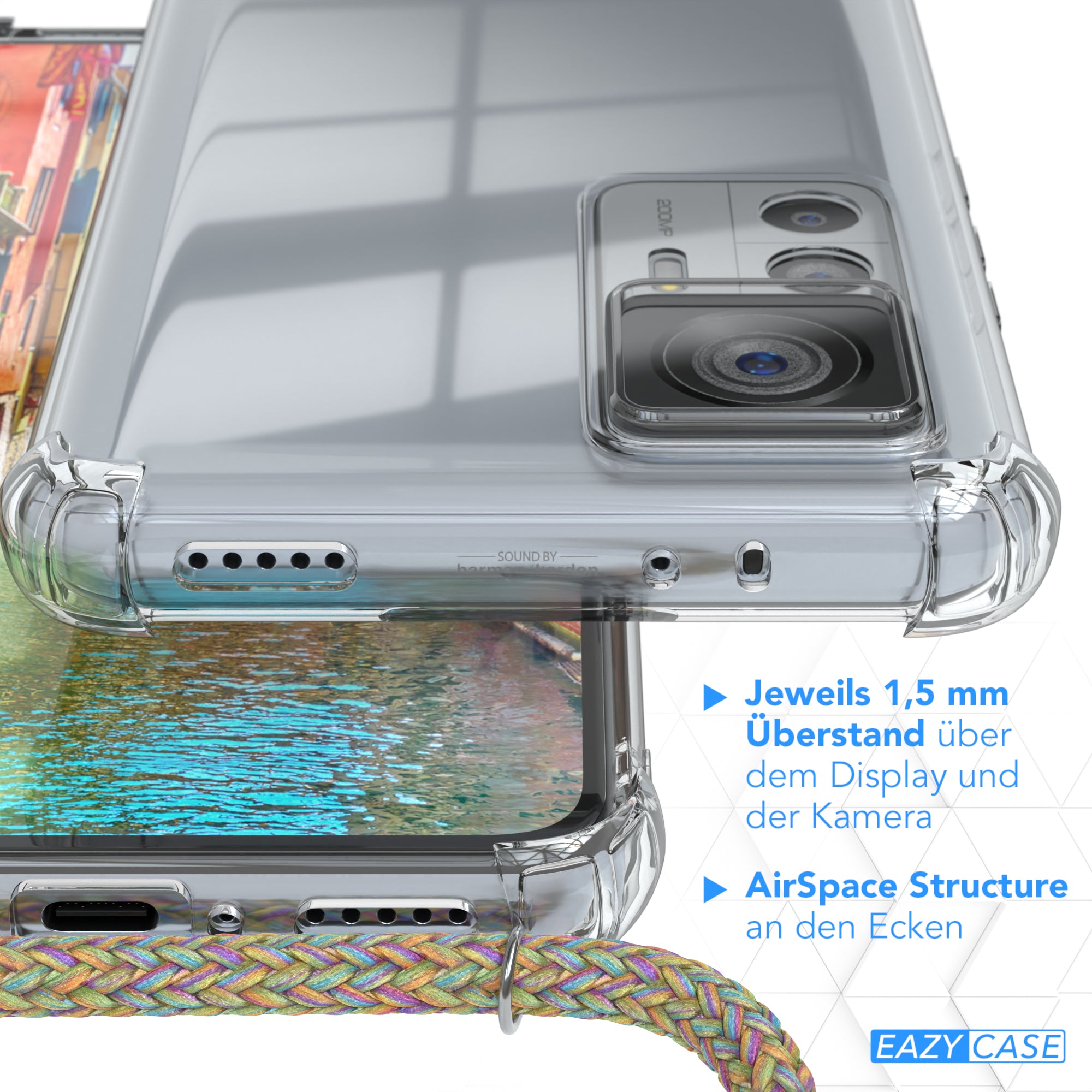 Xiaomi 12T / 12T Pro transparente Hülle + Kordel