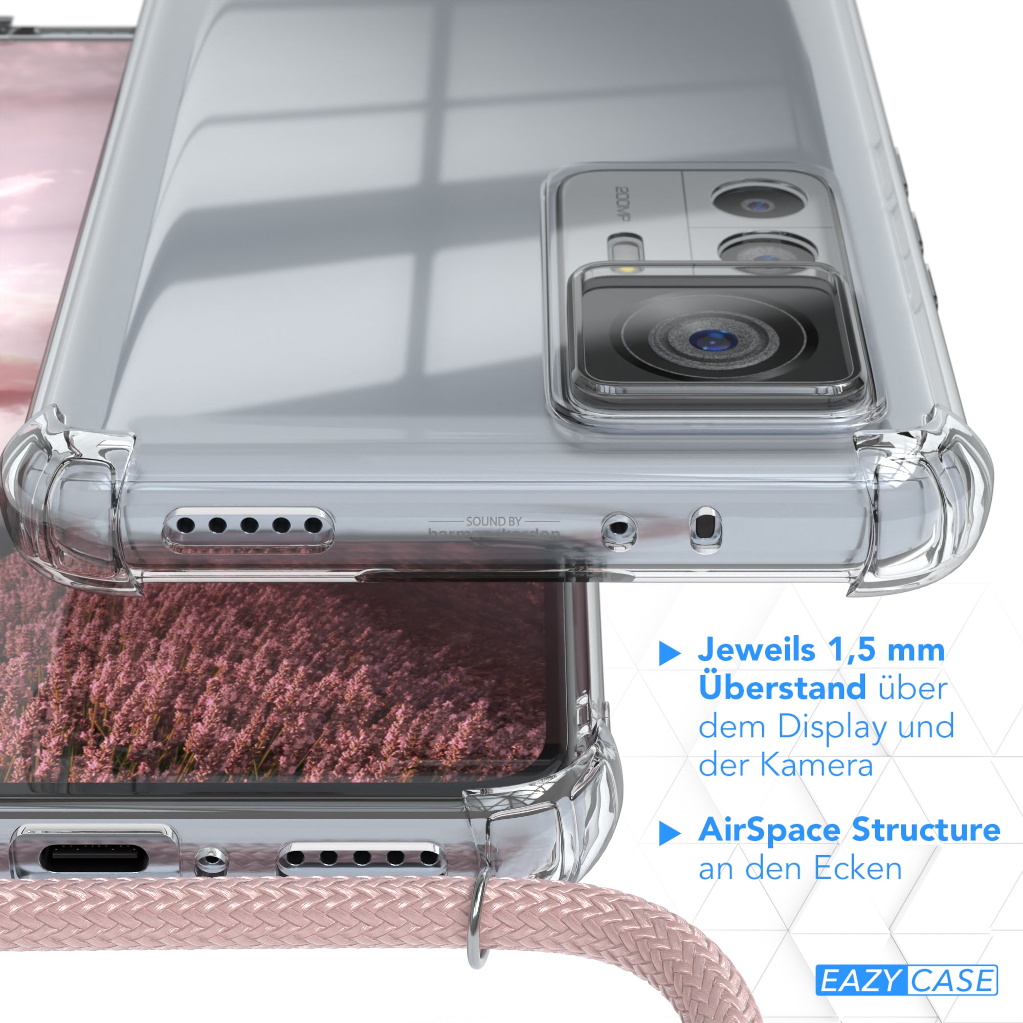 Xiaomi 12T / 12T Pro transparente Hülle + Kordel