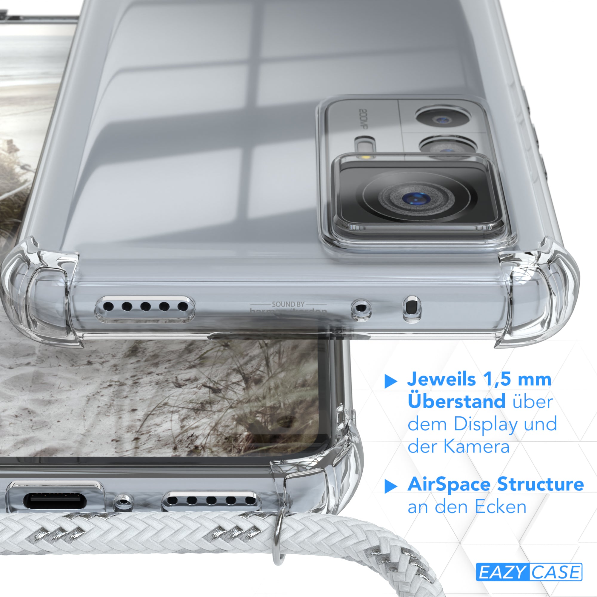 Xiaomi 12T / 12T Pro transparente Hülle + Kordel