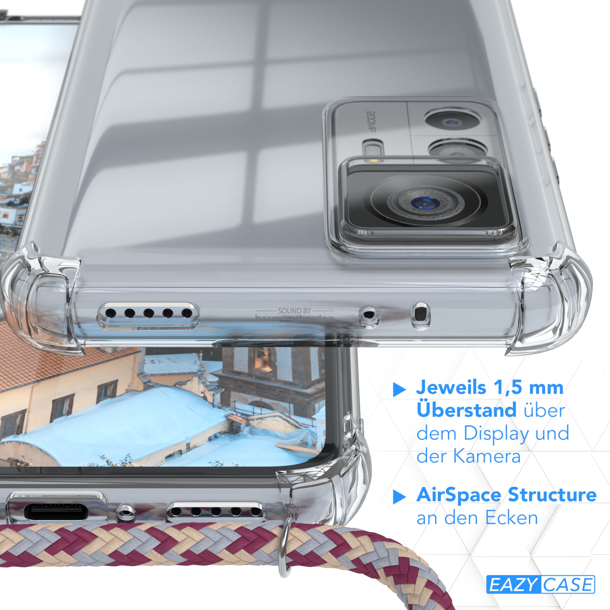 Xiaomi 12T / 12T Pro transparente Hülle + Kordel