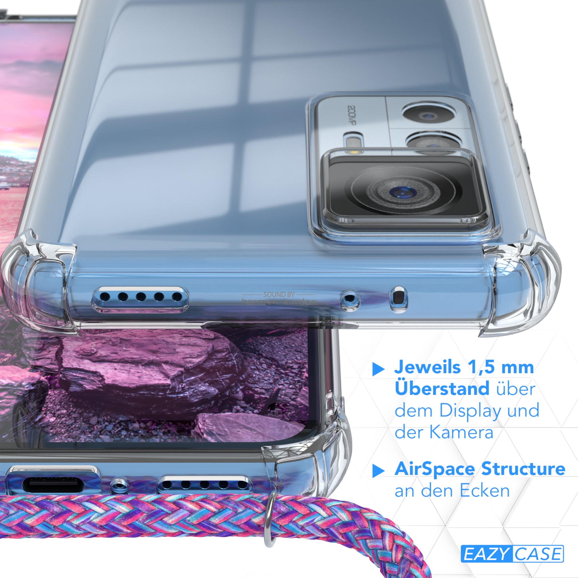 Xiaomi 12T / 12T Pro transparente Hülle + Kordel