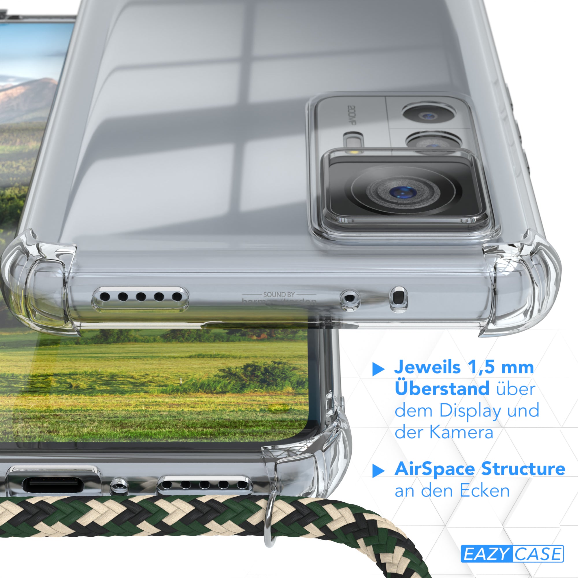 Xiaomi 12T / 12T Pro transparente Hülle + Kordel