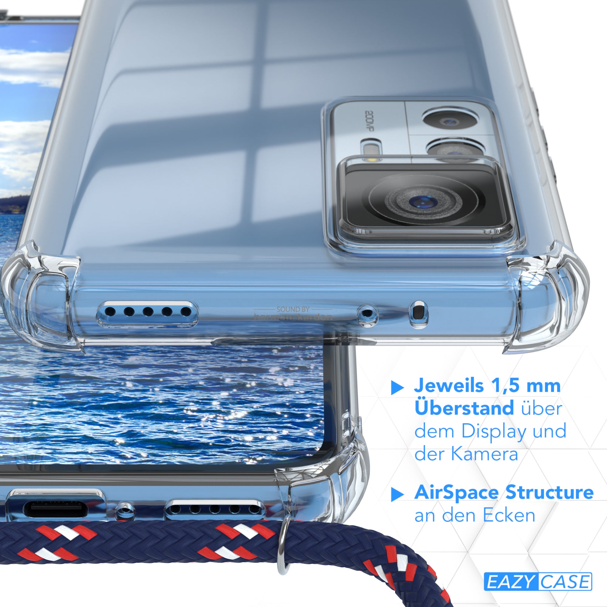 Xiaomi 12T / 12T Pro transparente Hülle + Kordel