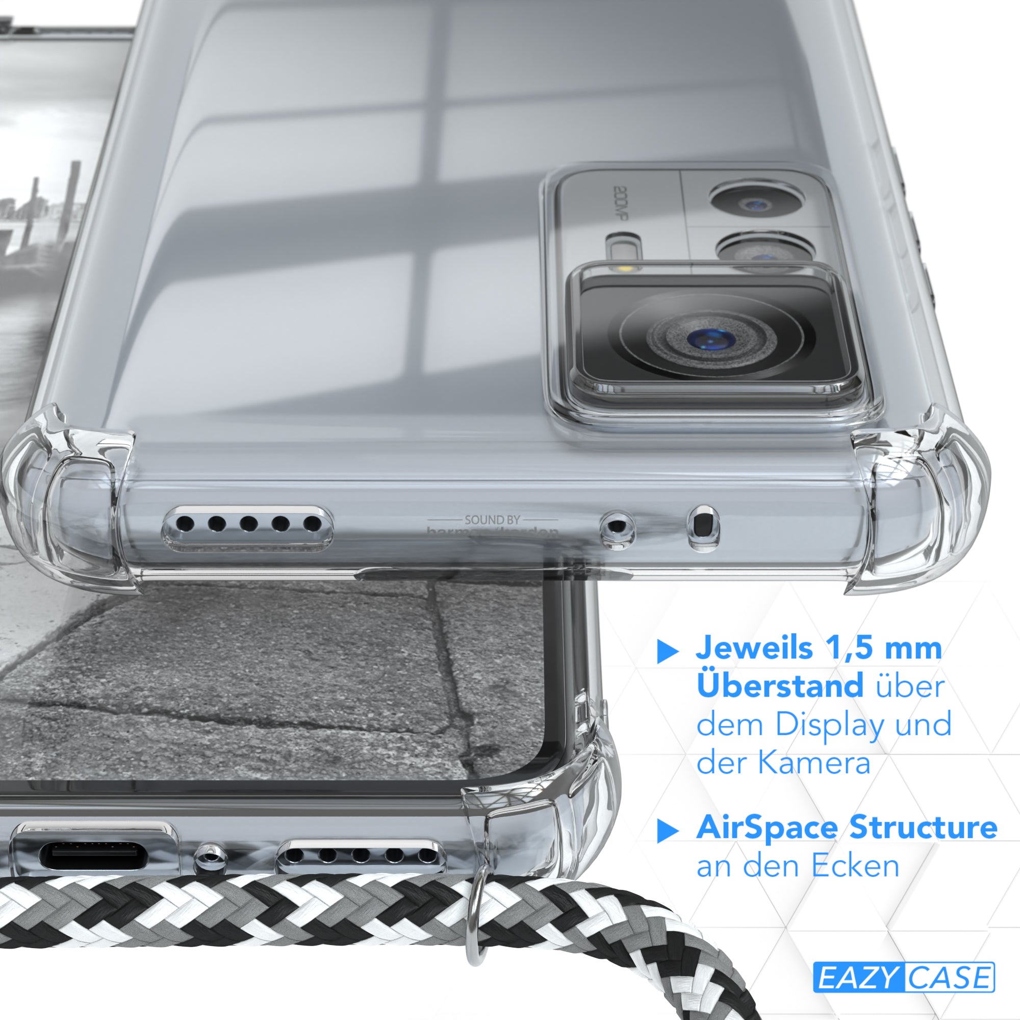 Xiaomi 12T / 12T Pro transparente Hülle + Kordel