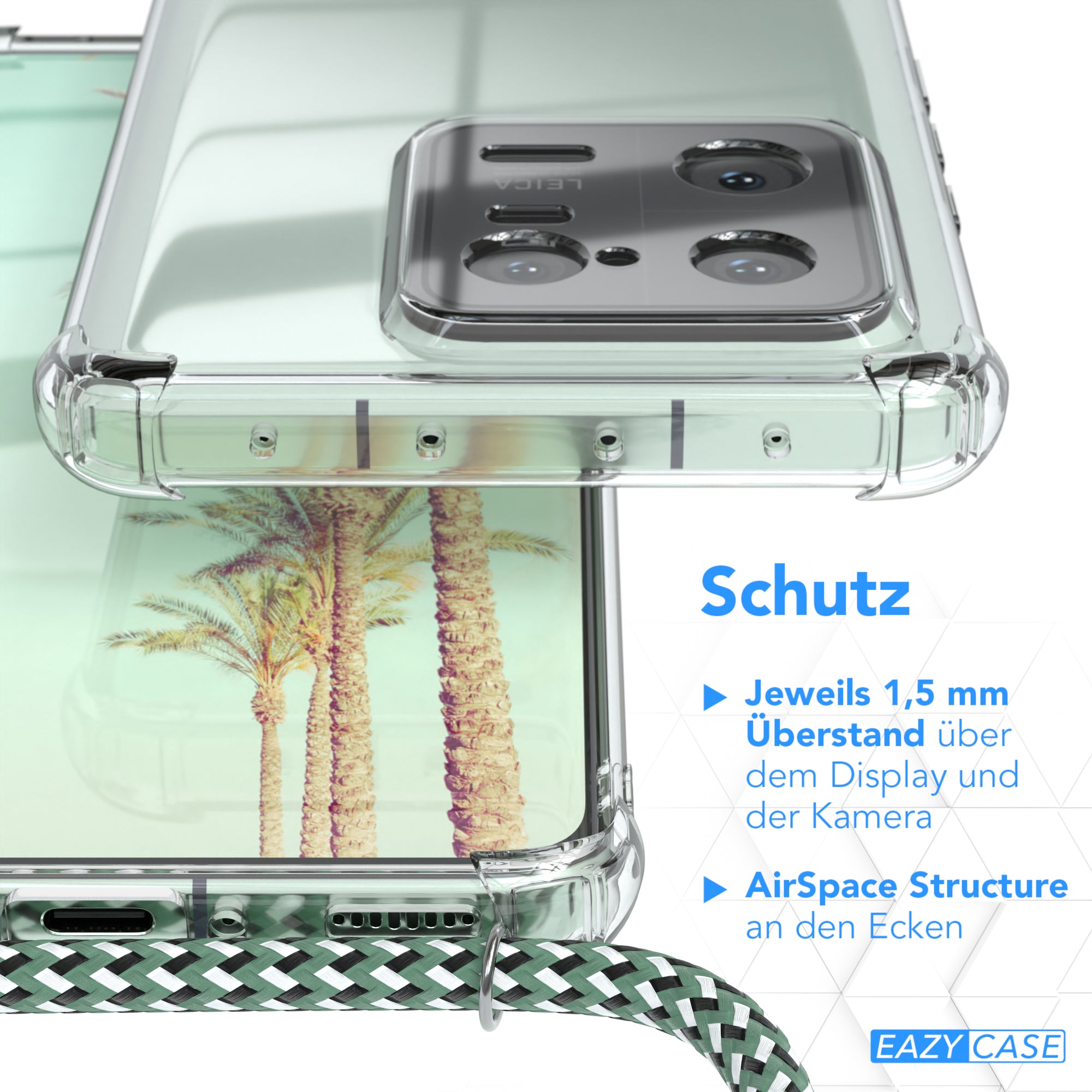 Xiaomi 13 Pro transparente Hülle + Kordel