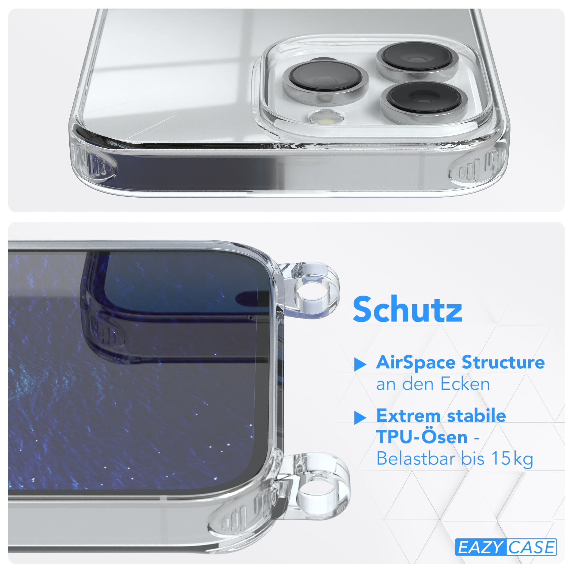 iPhone 14 Pro Max transparente Hülle + Kordel