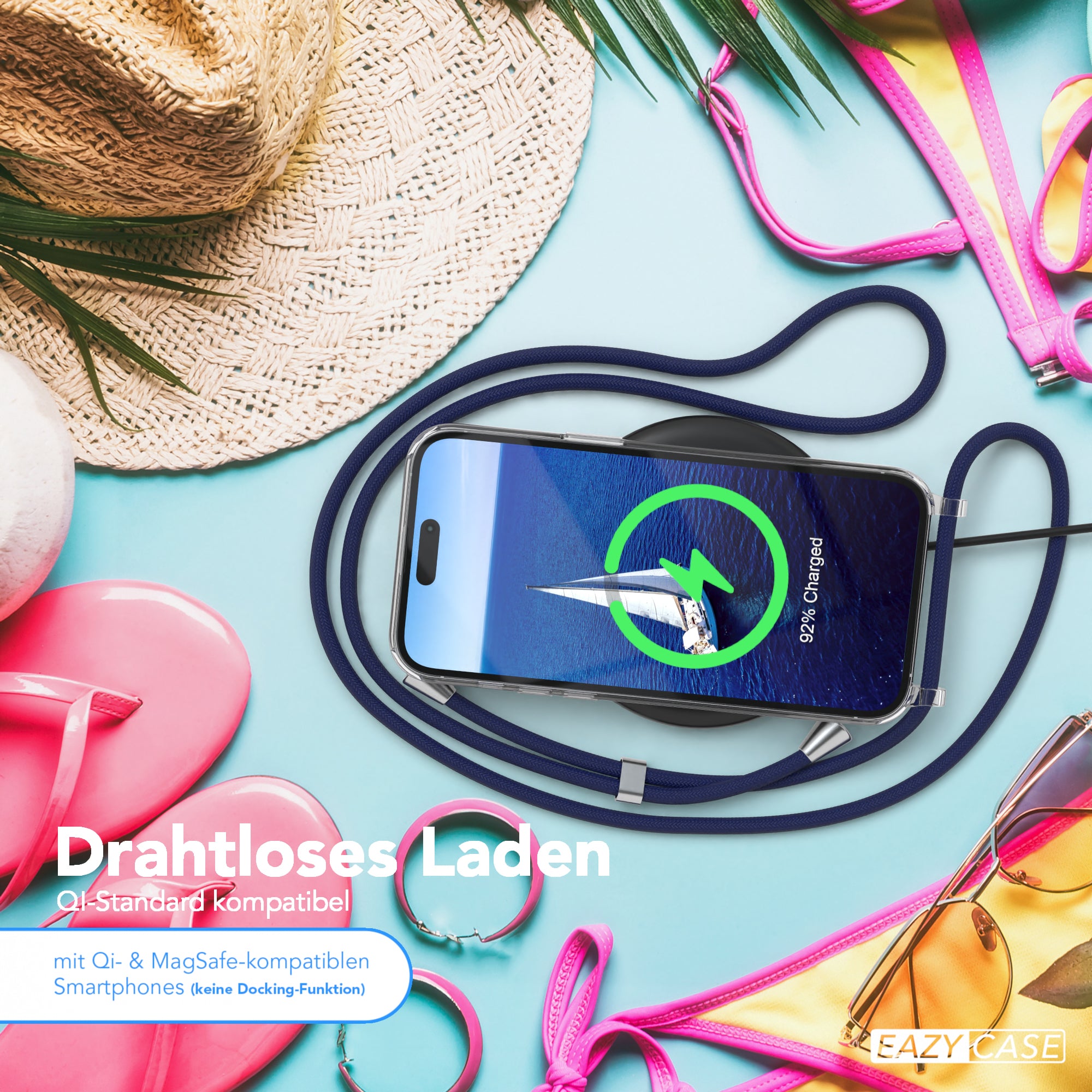 iPhone 14 Pro Max transparente Hülle + Kordel