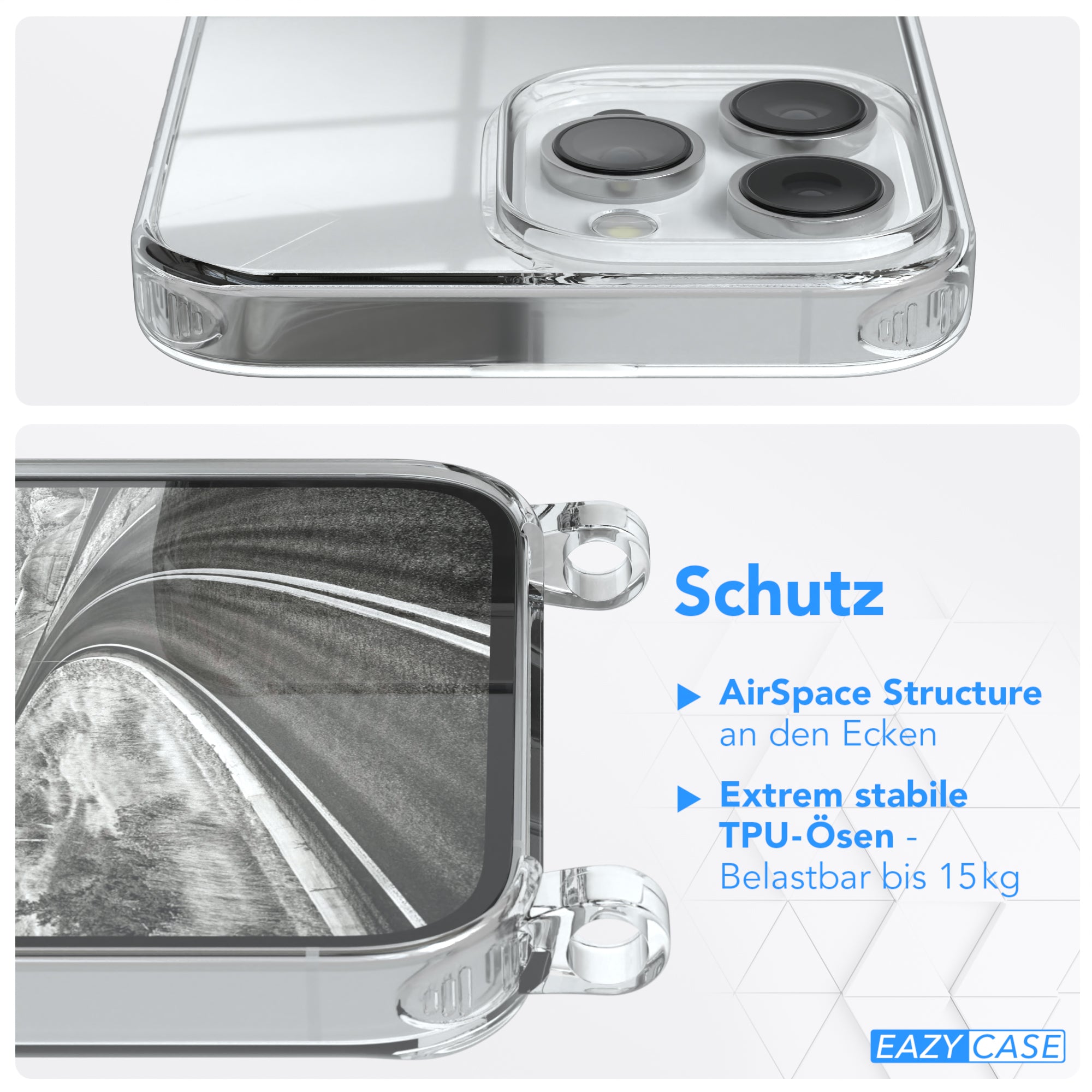 iPhone 14 Pro Max transparente Hülle + Kordel