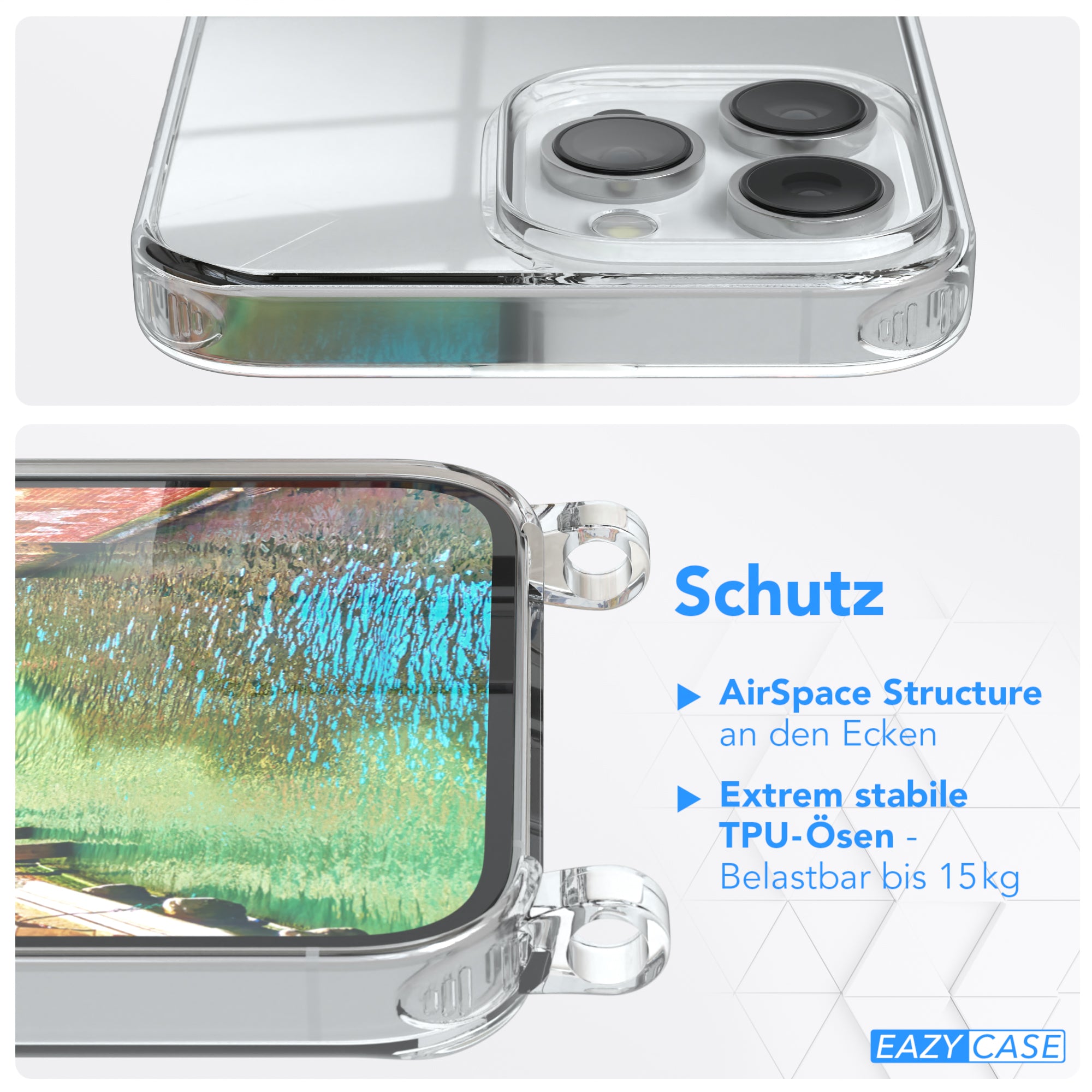 iPhone 14 Pro Max transparente Hülle + Kordel