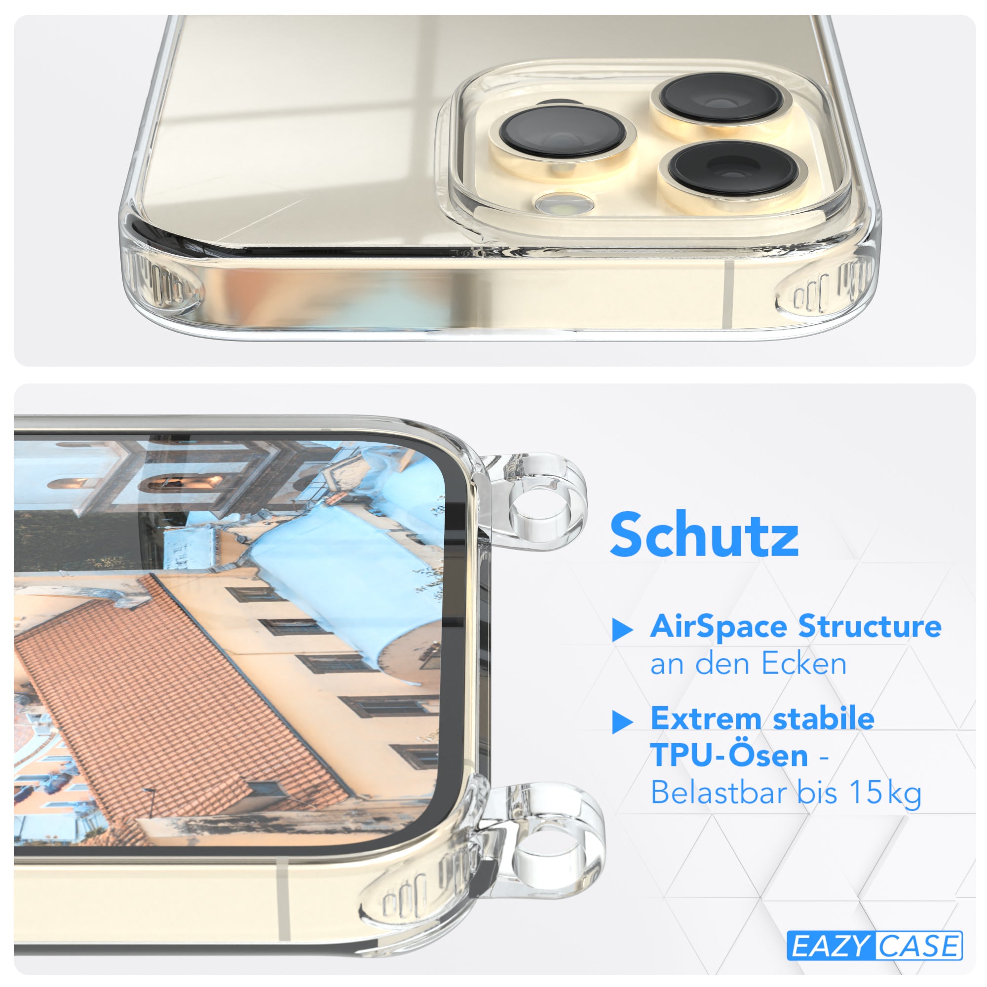 iPhone 14 Pro Max transparente Hülle + Kordel