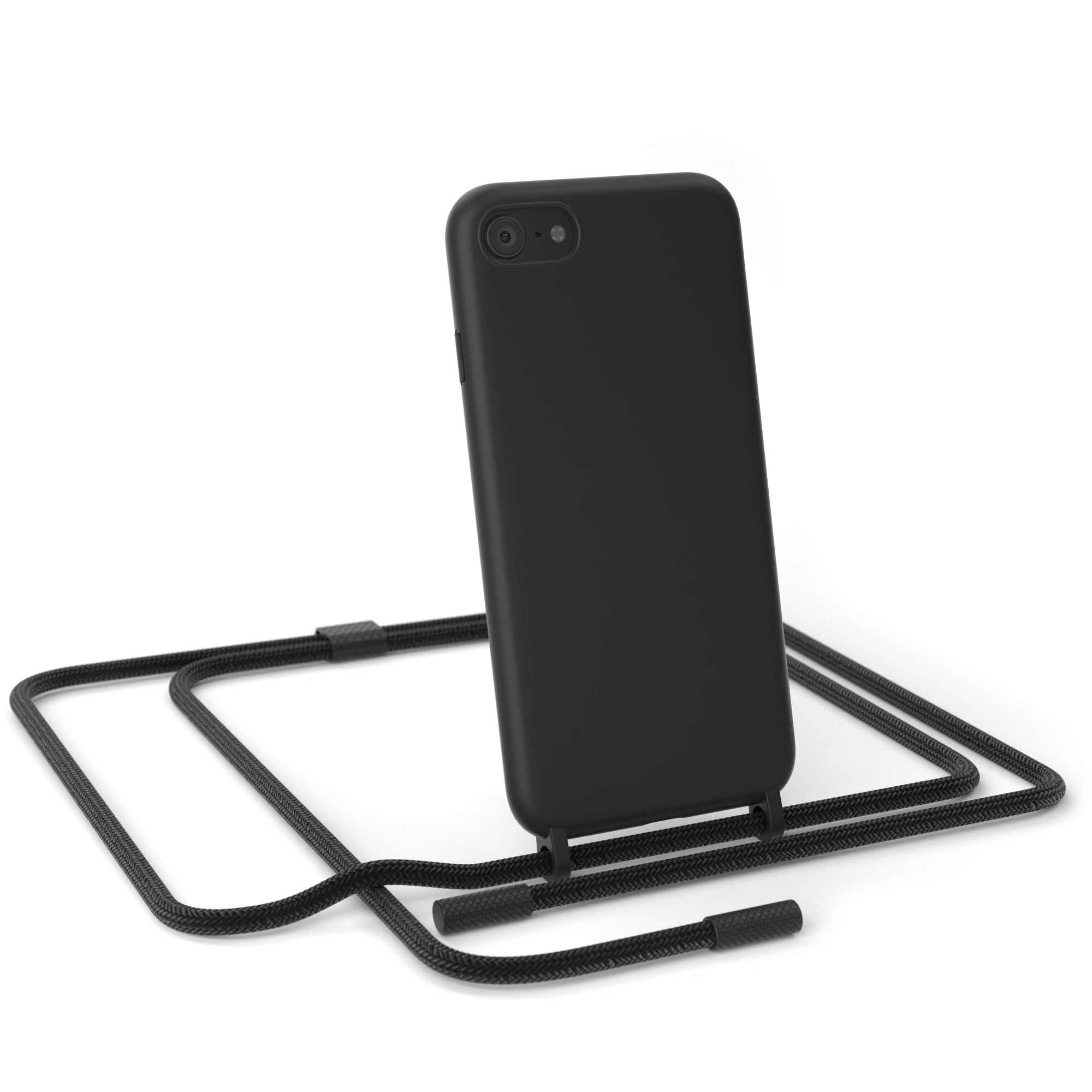 iPhone SE 2022 / 2020 / 8 / 7 Silikonhülle + Uni Kordel