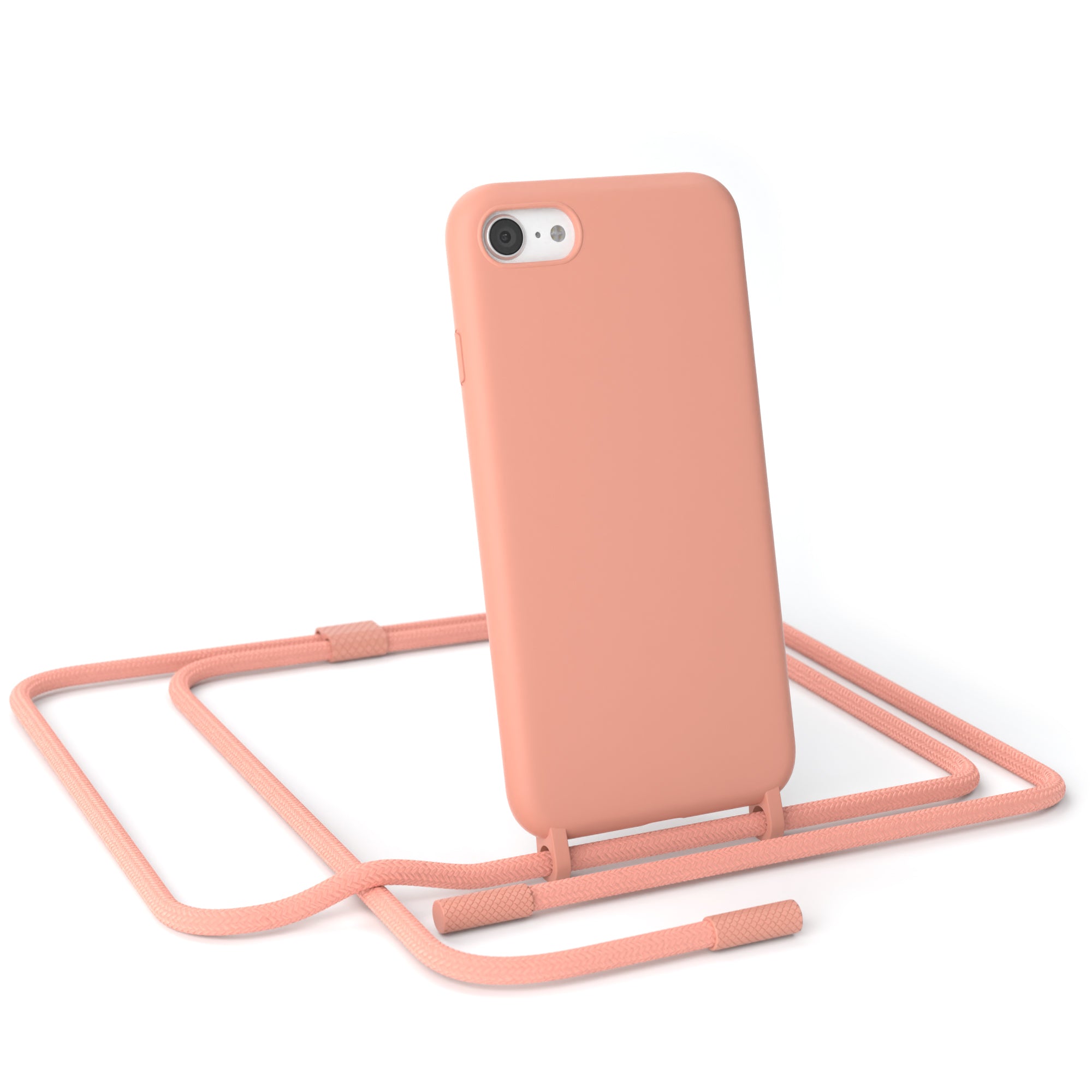 iPhone SE 2022 / 2020 / 8 / 7 Silikonhülle + Uni Kordel