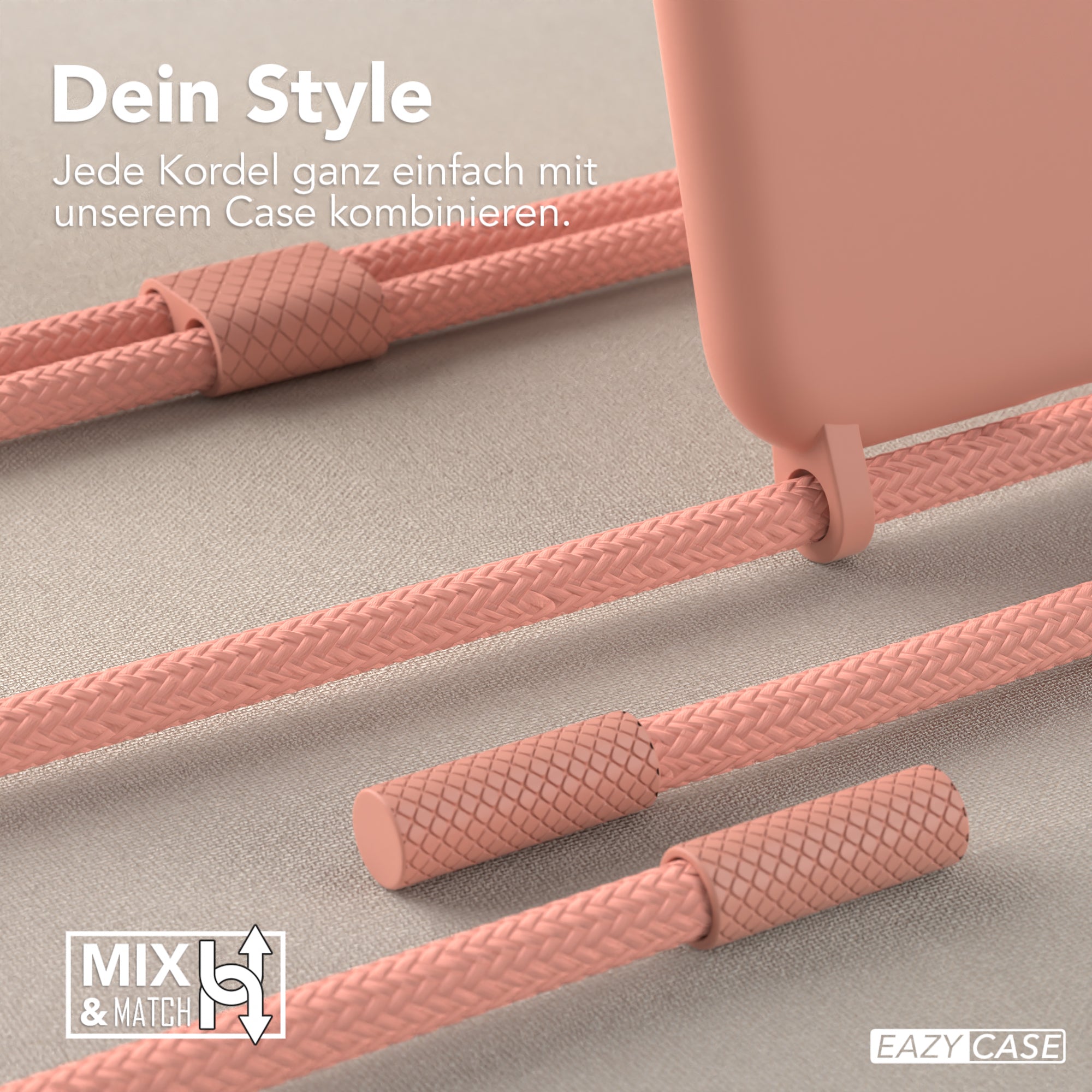 iPhone SE 2022 / 2020 / 8 / 7 Silikonhülle + Uni Kordel