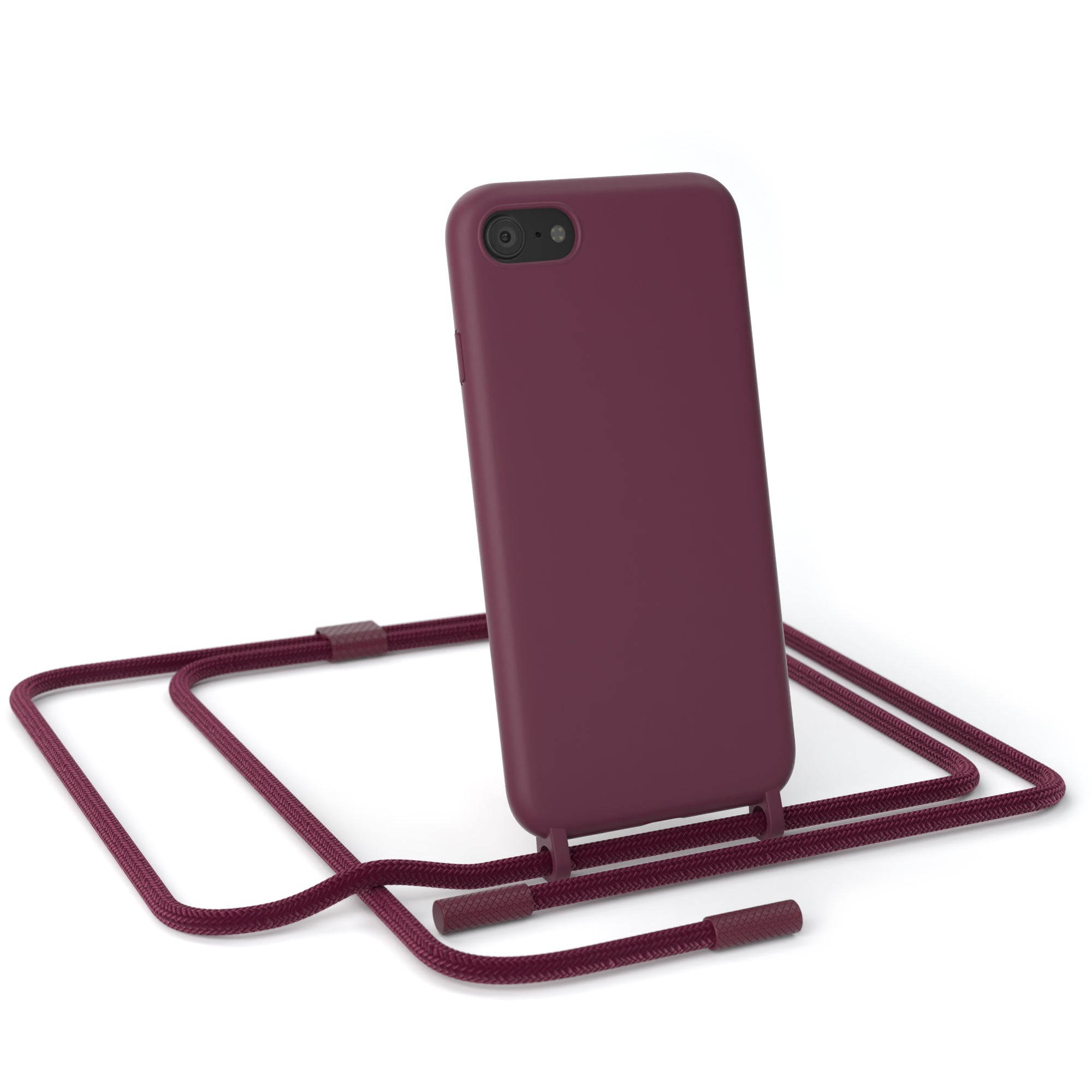 iPhone SE 2022 / 2020 / 8 / 7 Silikonhülle + Uni Kordel