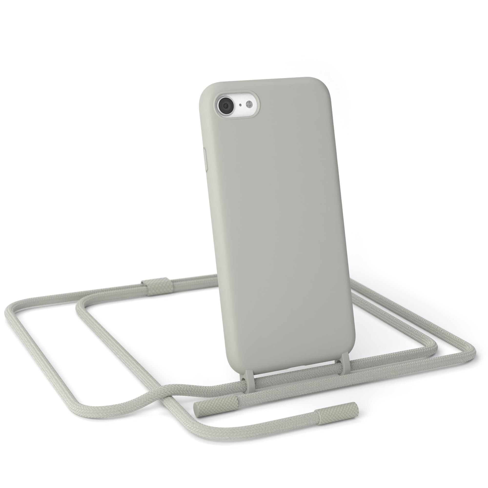 iPhone SE 2022 / 2020 / 8 / 7 Silikonhülle + Uni Kordel