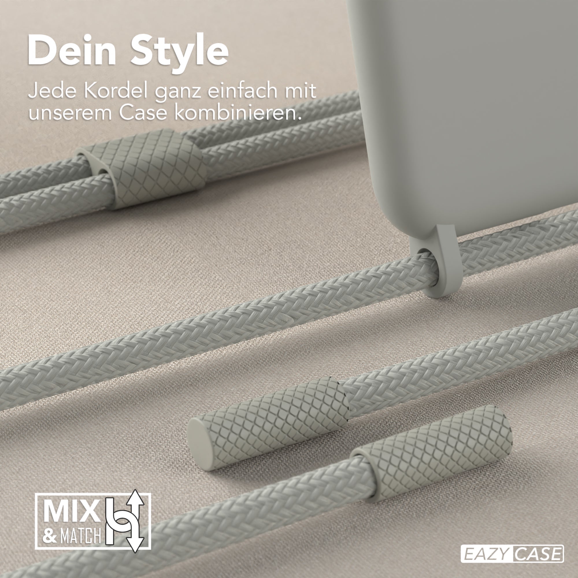 iPhone SE 2022 / 2020 / 8 / 7 Silikonhülle + Uni Kordel