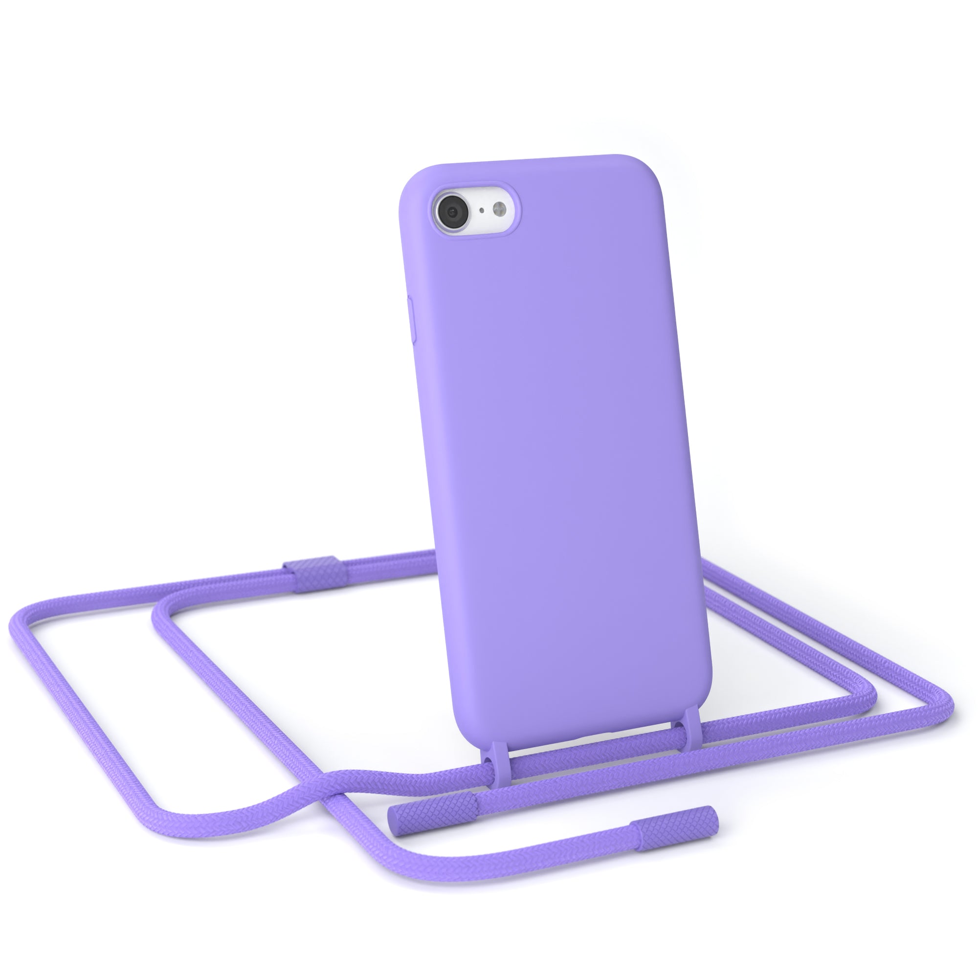 iPhone SE 2022 / 2020 / 8 / 7 Silikonhülle + Uni Kordel