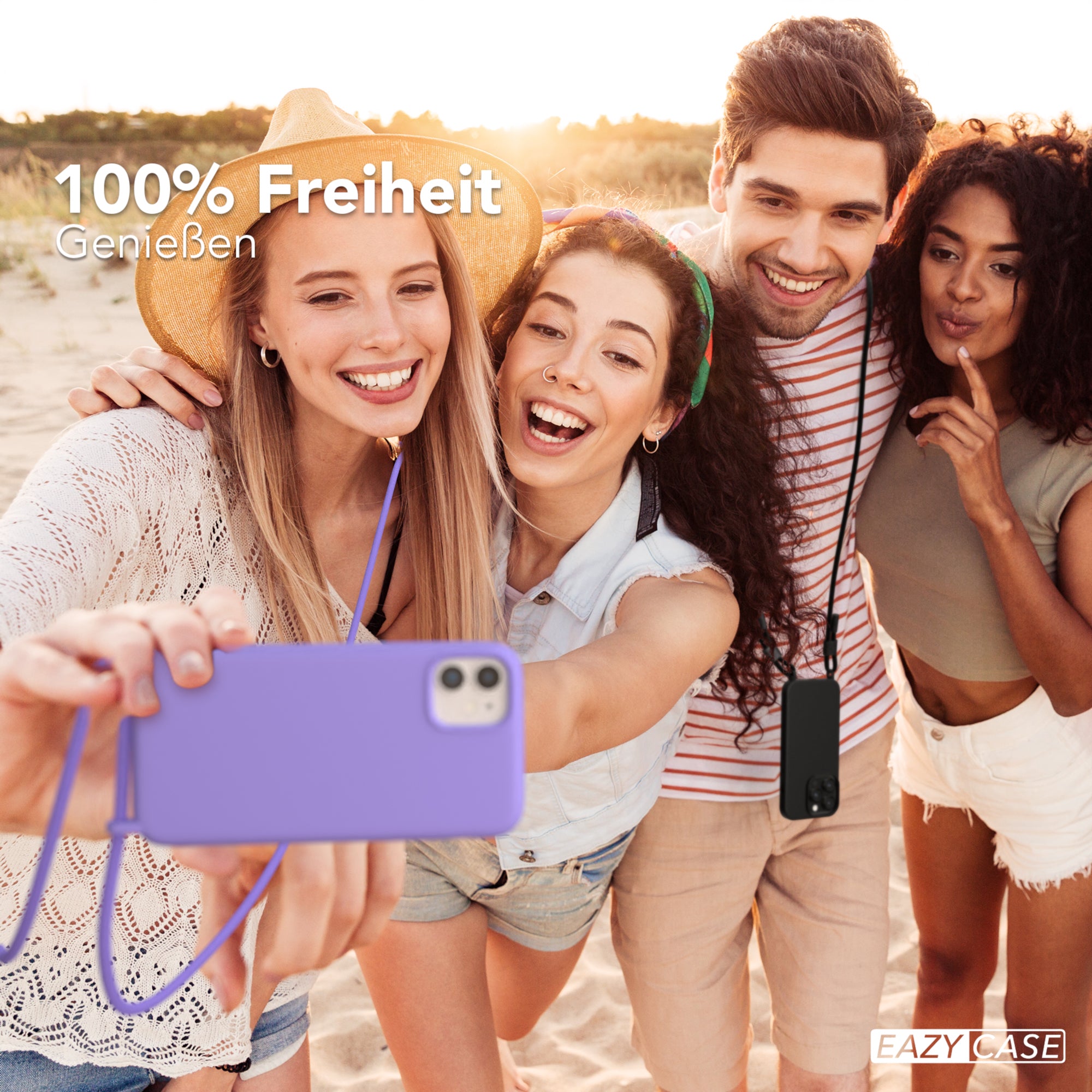 iPhone 11 Silikonhülle + Uni Kordel