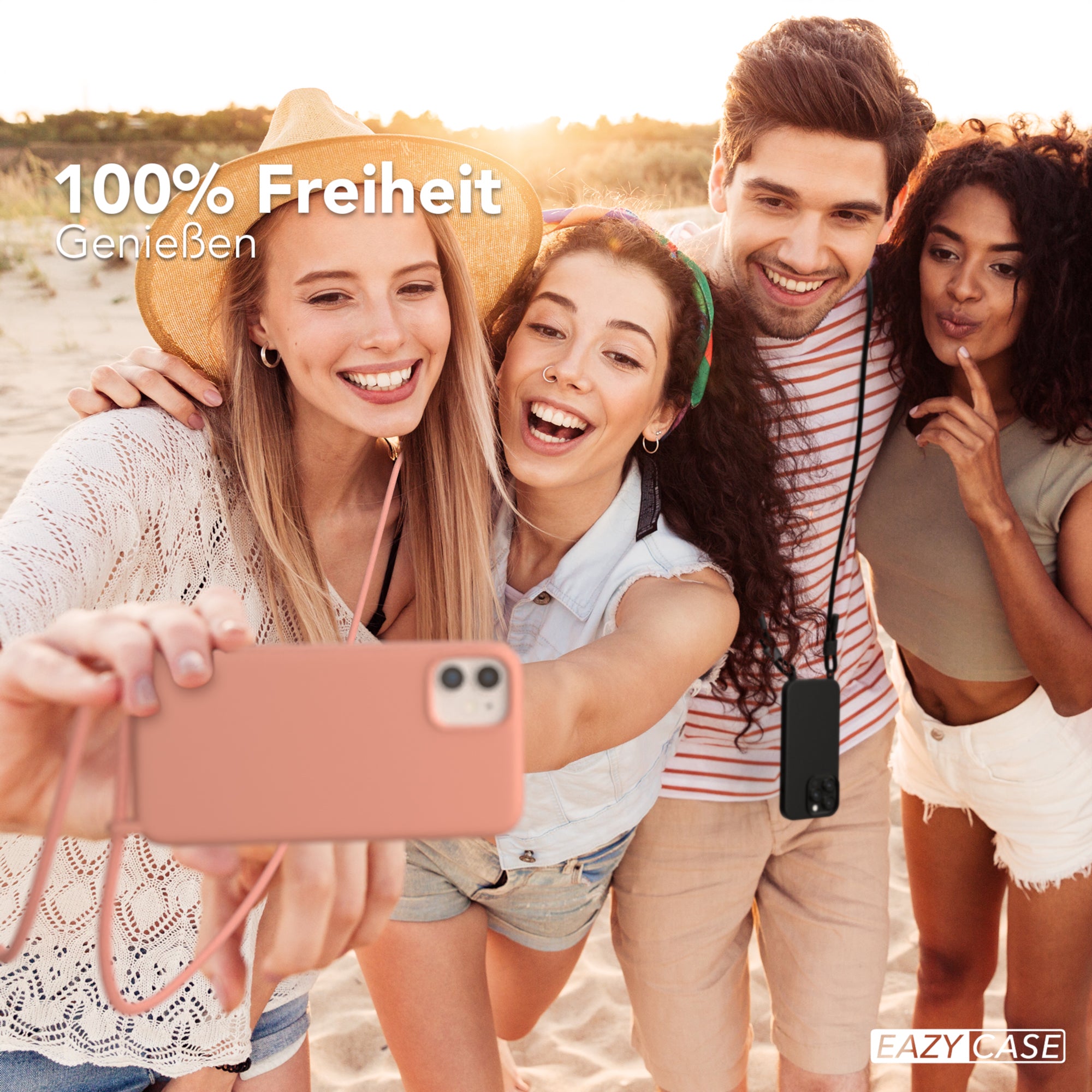 iPhone 11 Silikonhülle + Uni Kordel