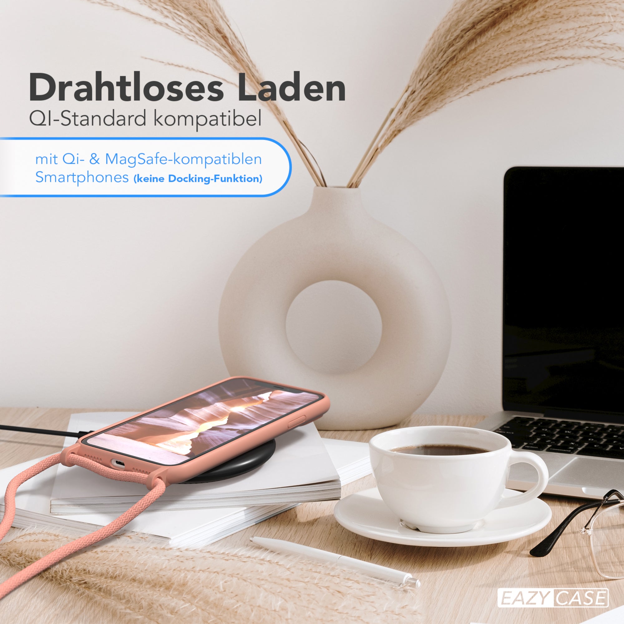 iPhone 11 Silikonhülle + Uni Kordel