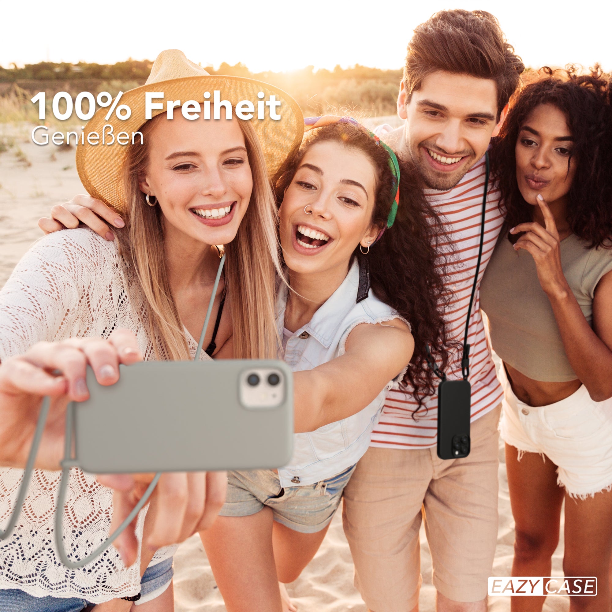 iPhone 11 Silikonhülle + Uni Kordel