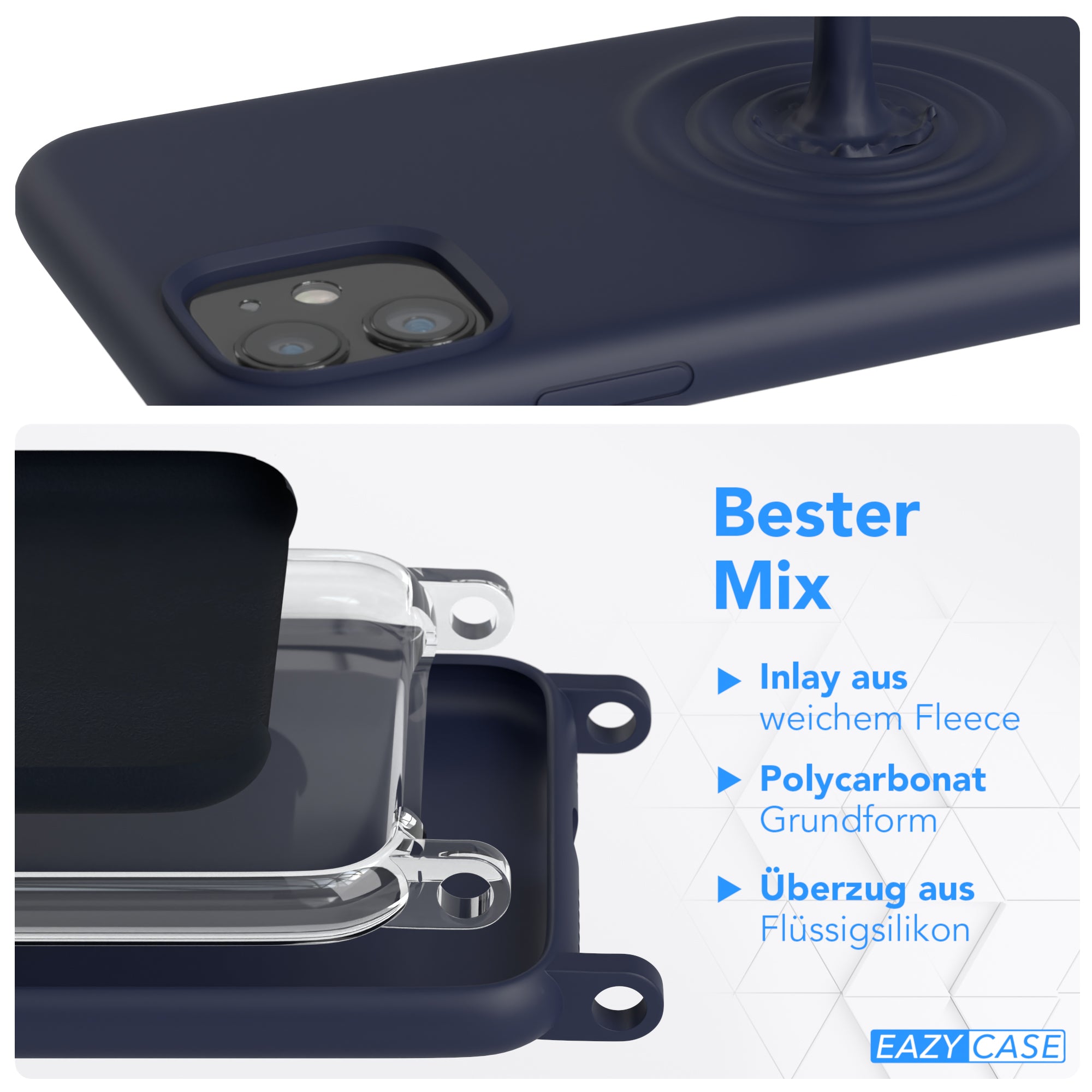 iPhone 11 Silikonhülle + Uni Kordel
