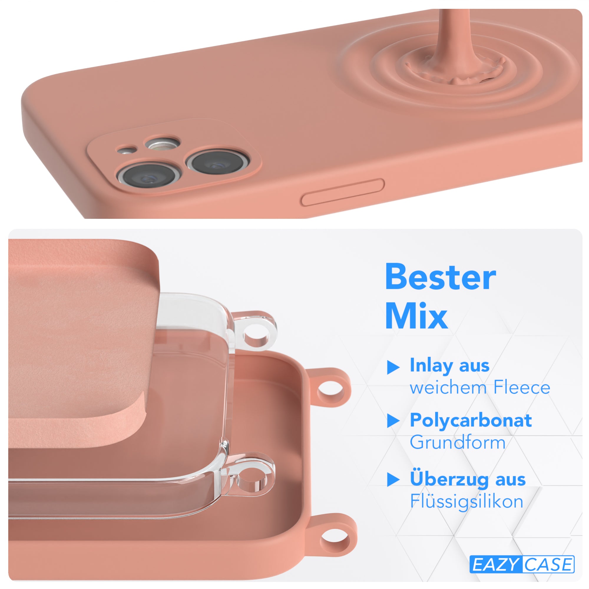 iPhone 12 Mini Silikonhülle + Uni Kordel