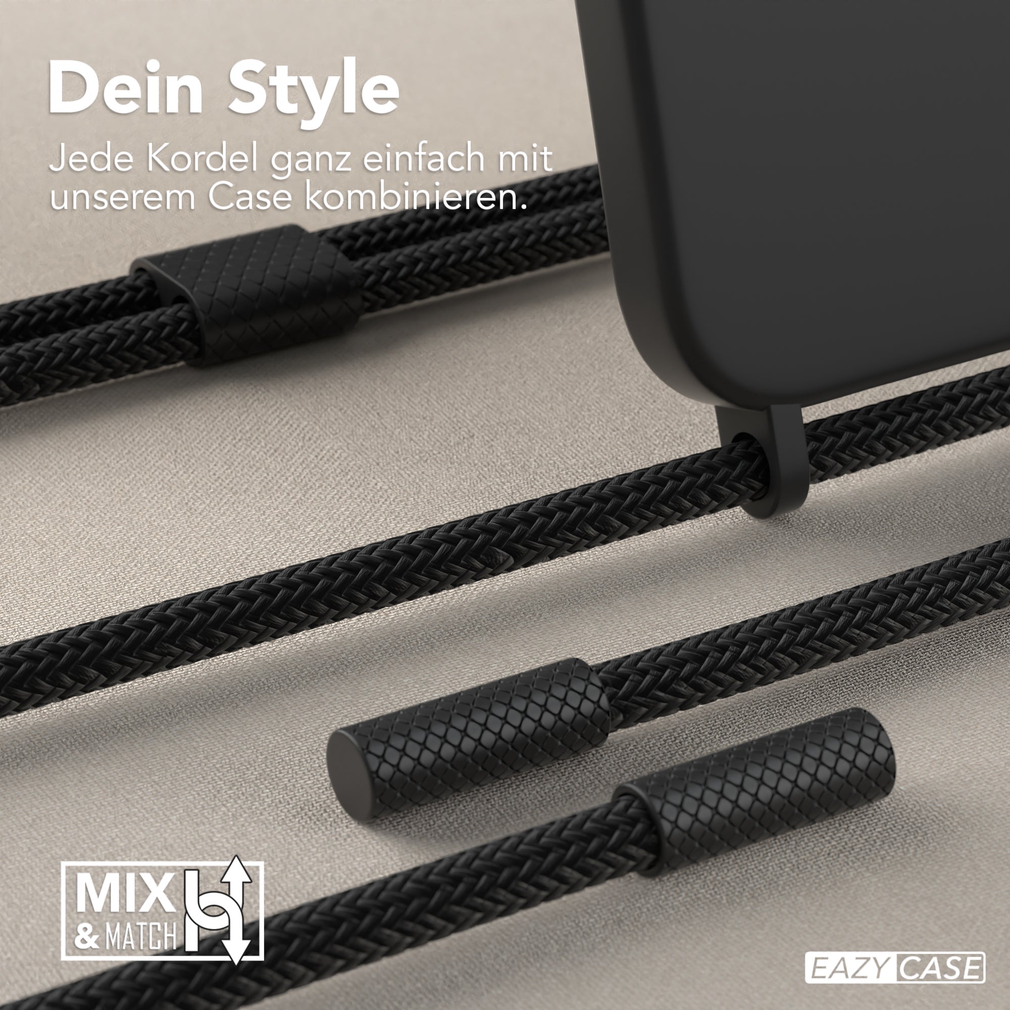 iPhone 12 / 12 Pro Silikonhülle + Uni Kordel