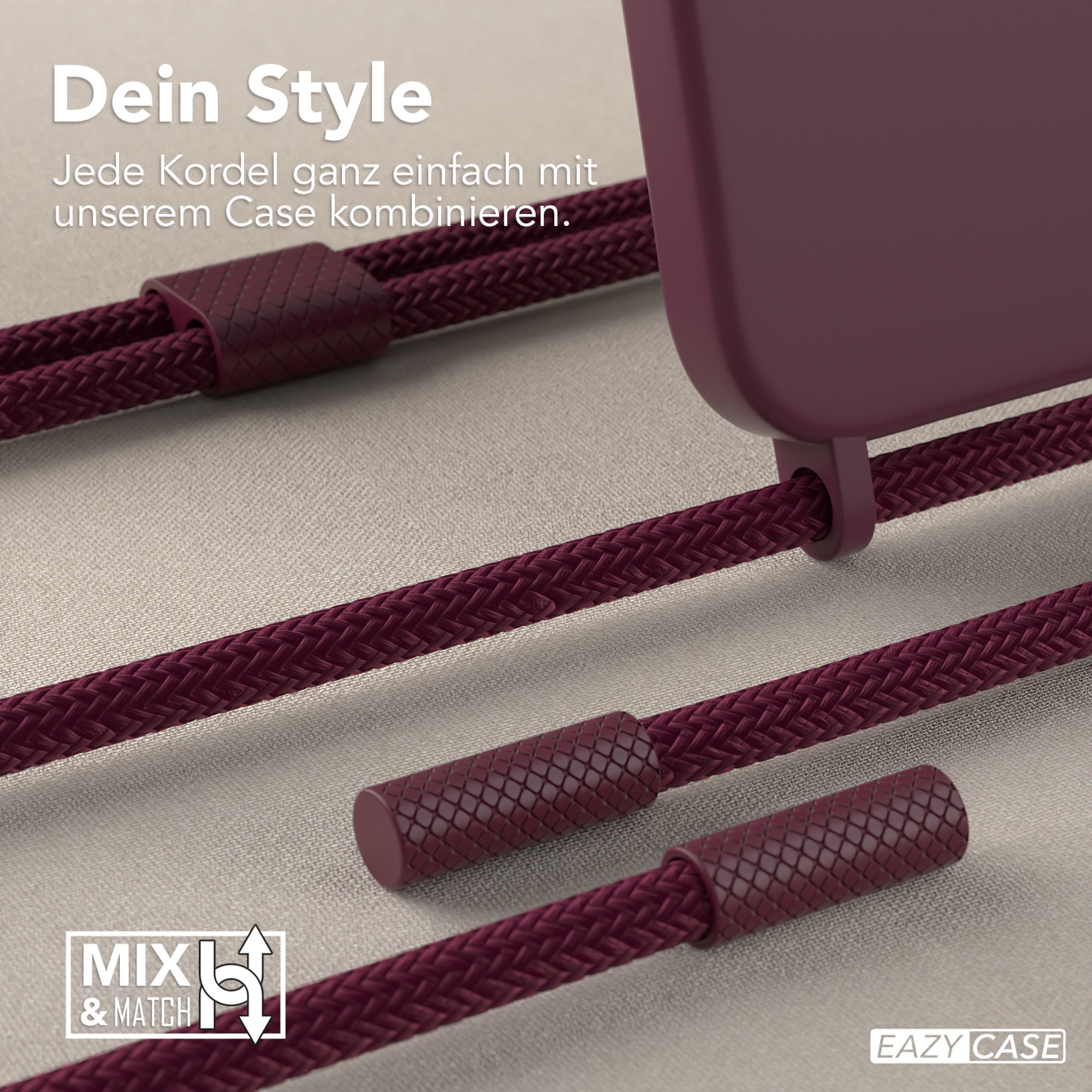 iPhone 12 / 12 Pro Silikonhülle + Uni Kordel