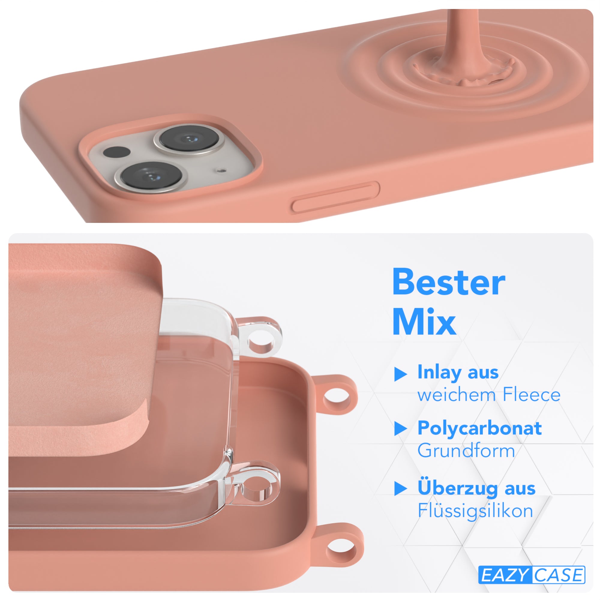 iPhone 13 Mini Silikonhülle + Uni Kordel