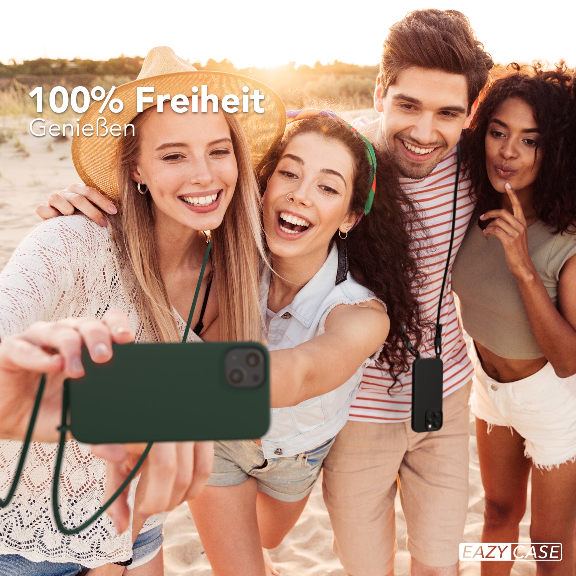 iPhone 13 Silikonhülle + Uni Kordel