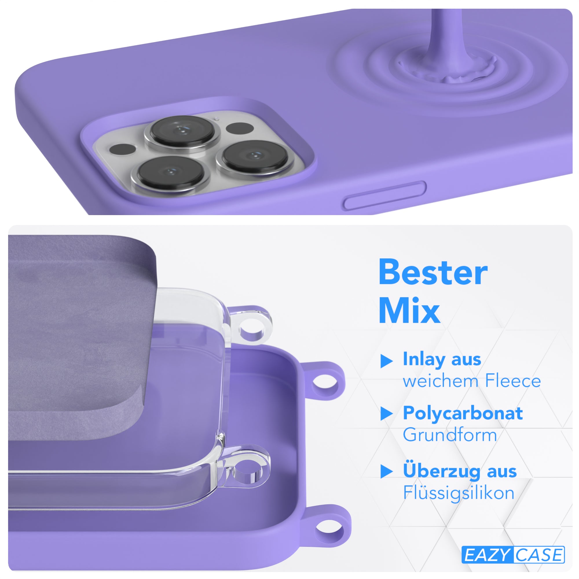 iPhone 13 Pro Max Silikonhülle + Uni Kordel