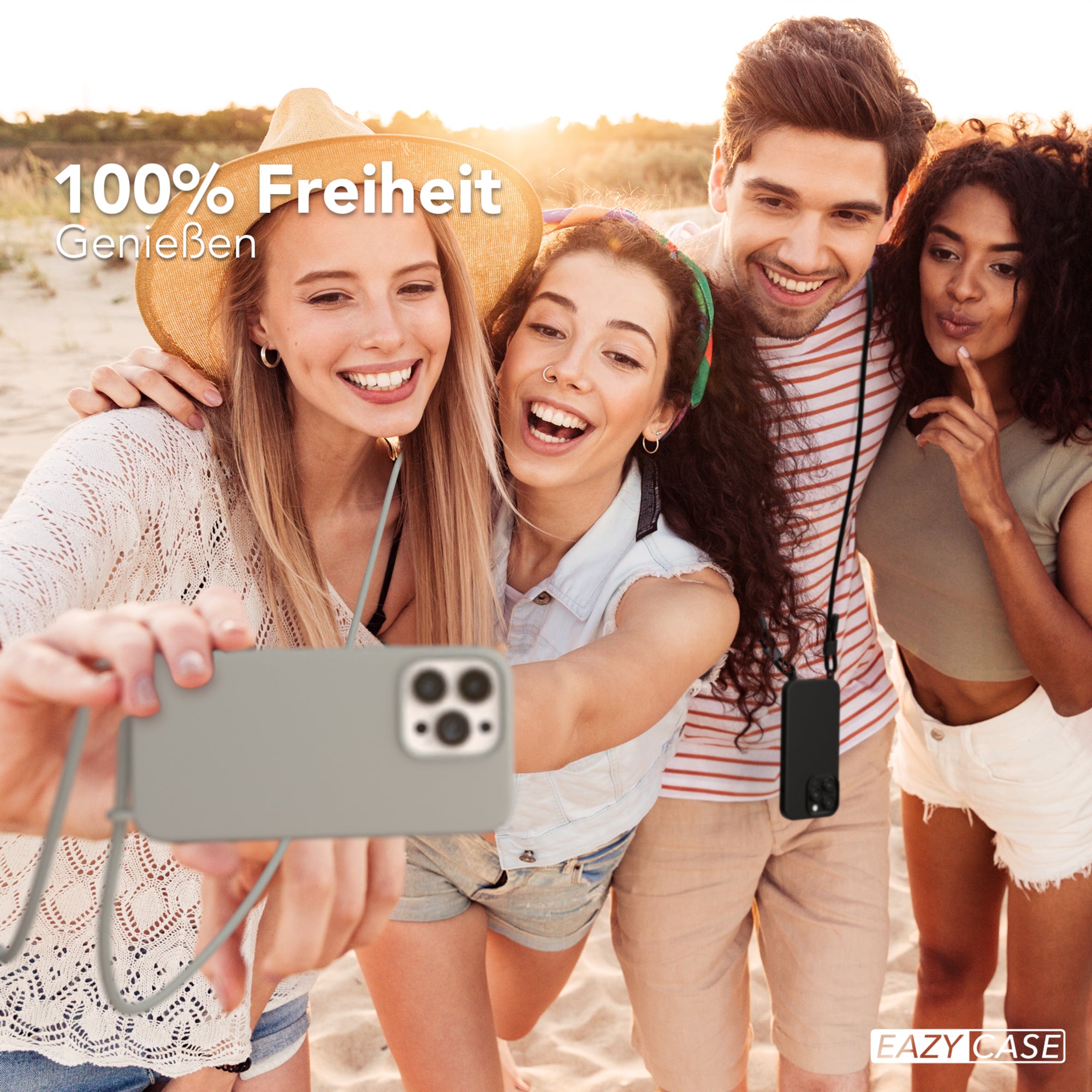 iPhone 13 Pro Silikonhülle + Uni Kordel