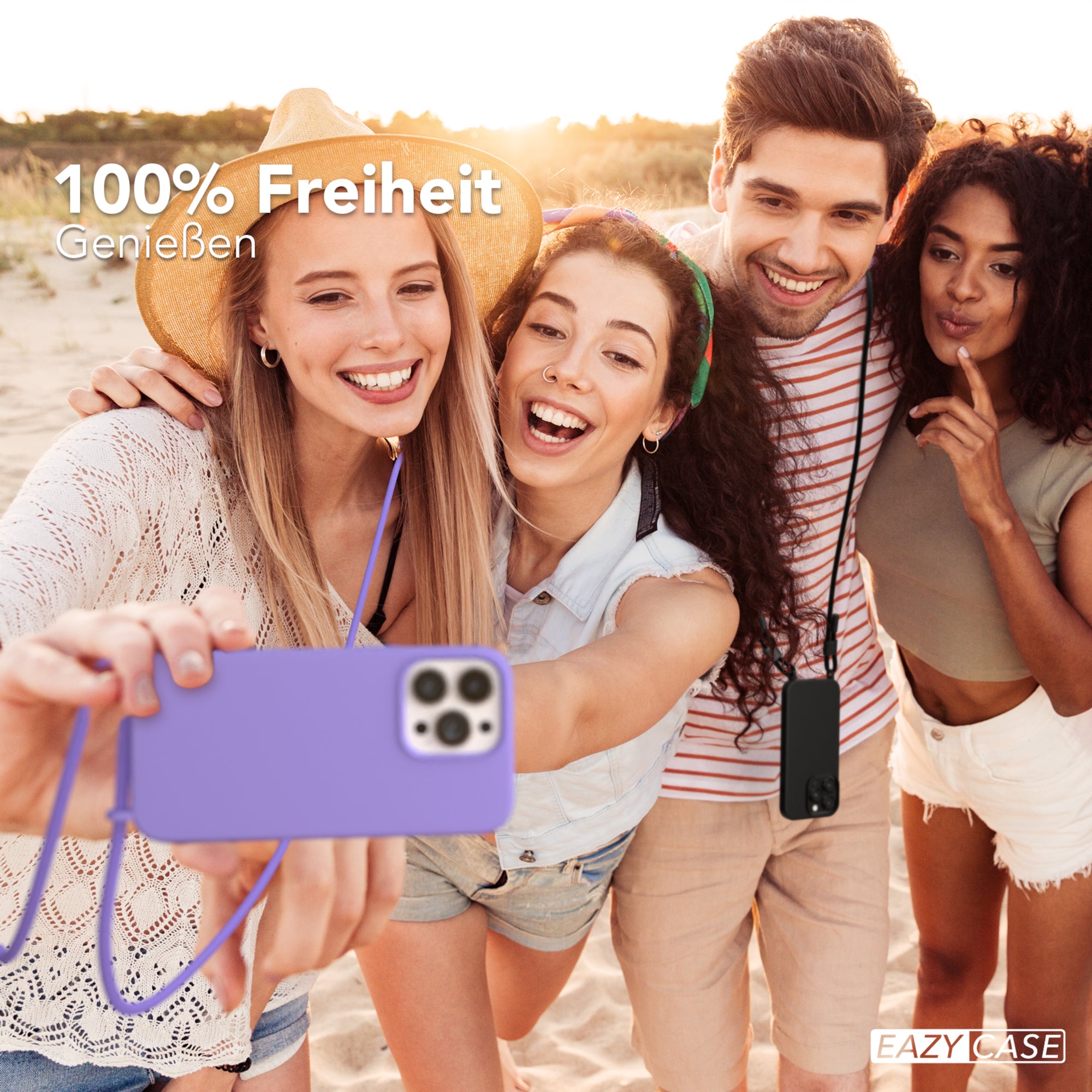 iPhone 13 Pro Silikonhülle + Uni Kordel
