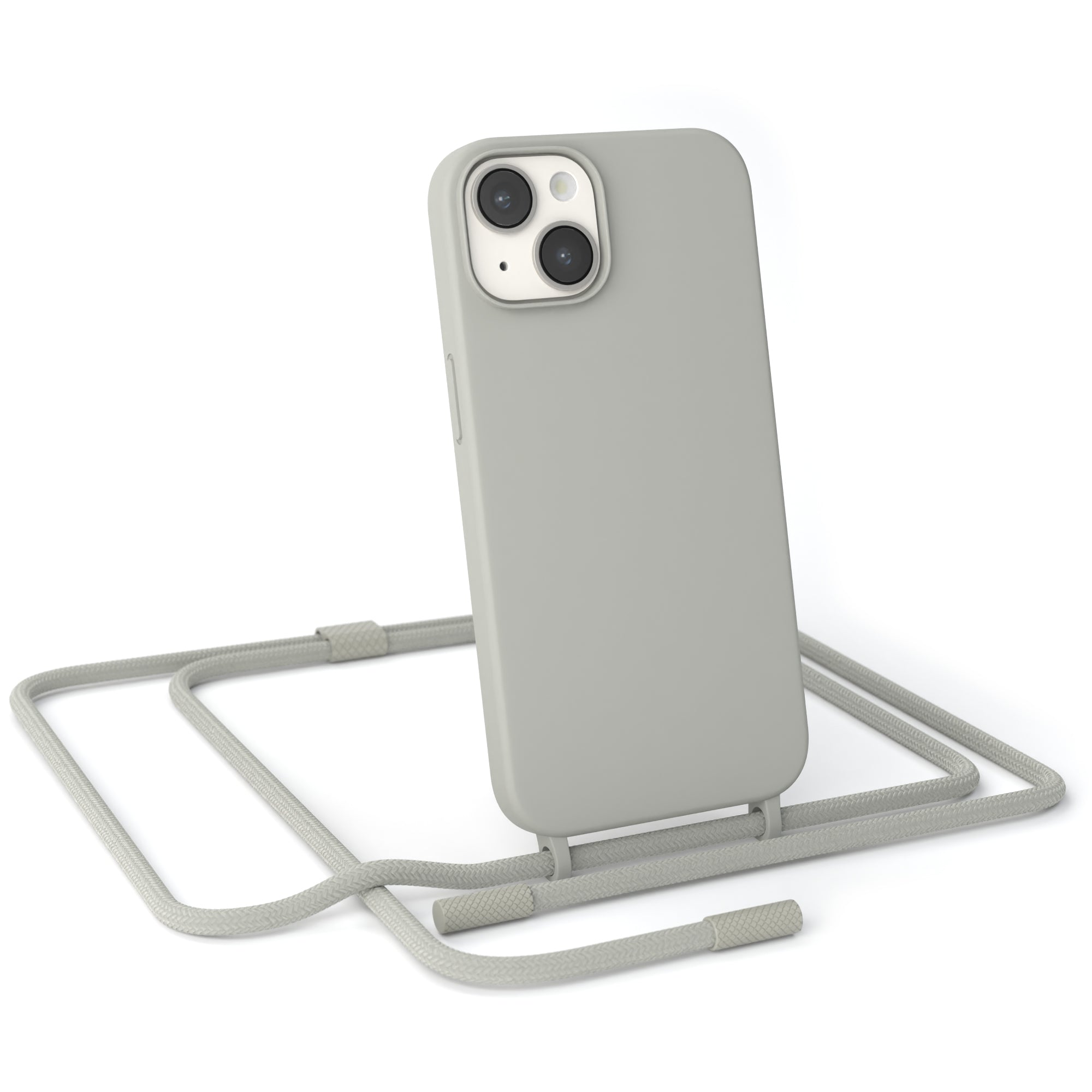 iPhone 14 Silikonhülle + Uni Kordel