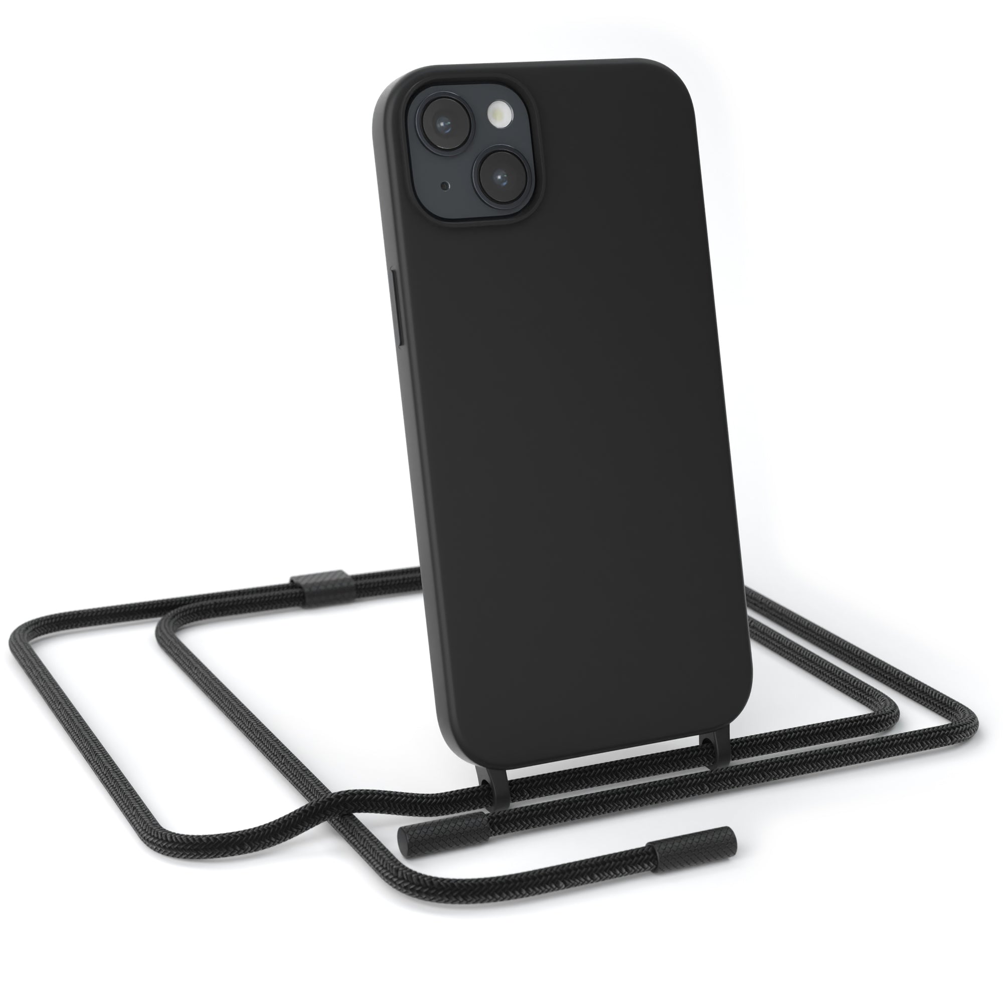 iPhone 14 Plus Silikonhülle + Uni Kordel