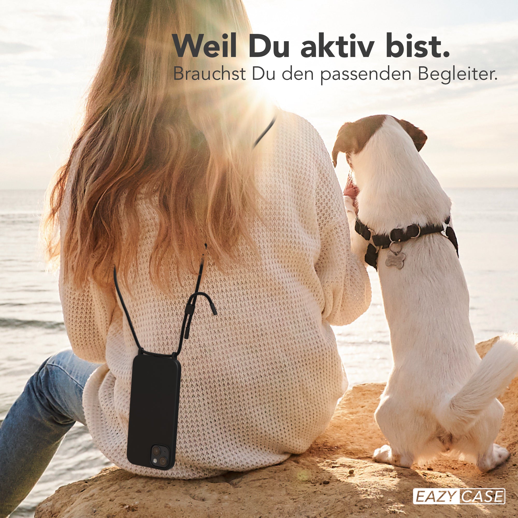 iPhone 14 Plus Silikonhülle + Uni Kordel